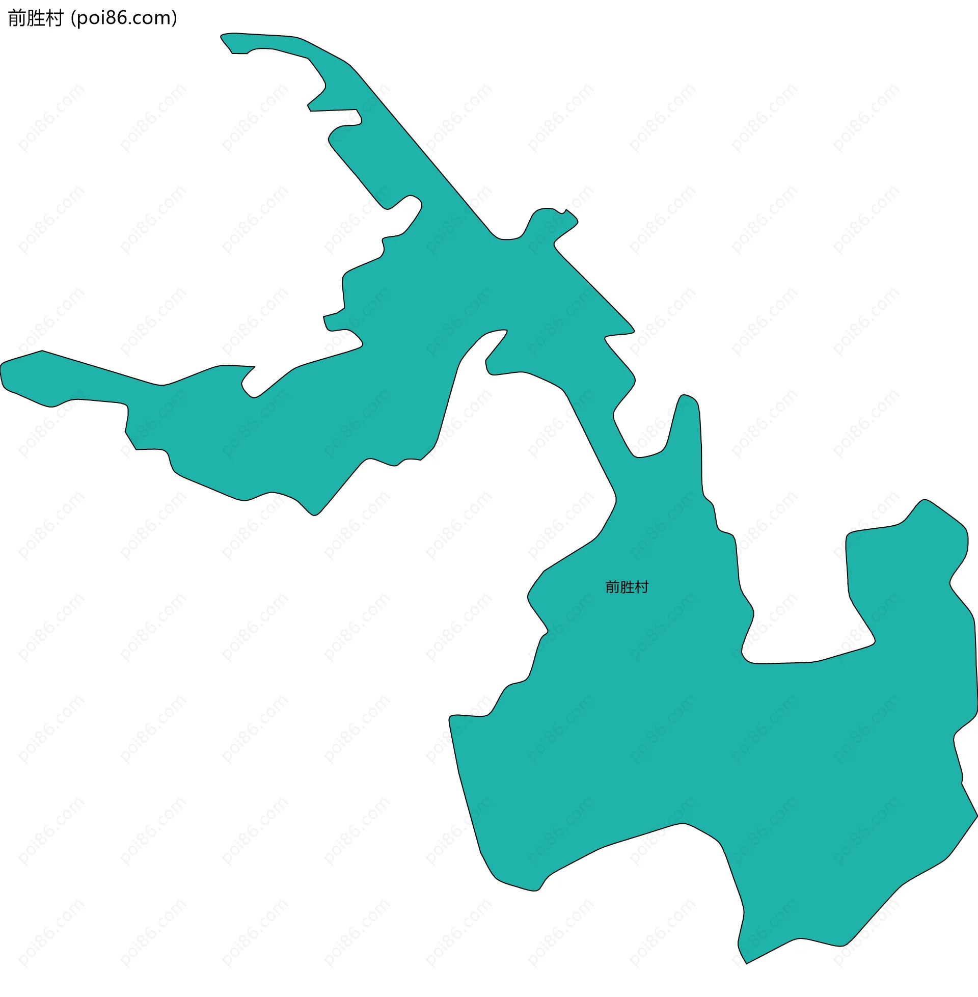 前胜村边界地图