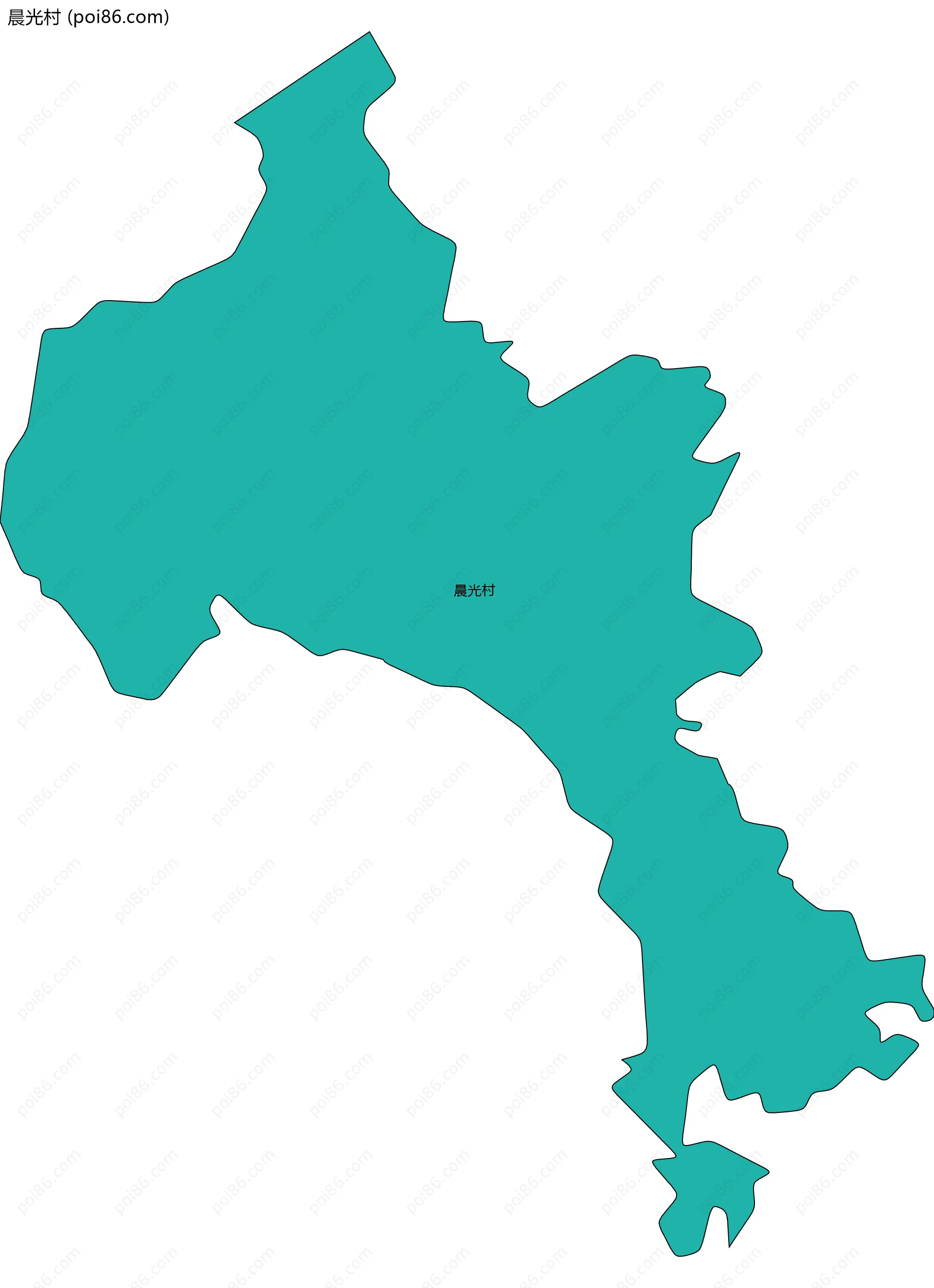 晨光村边界地图