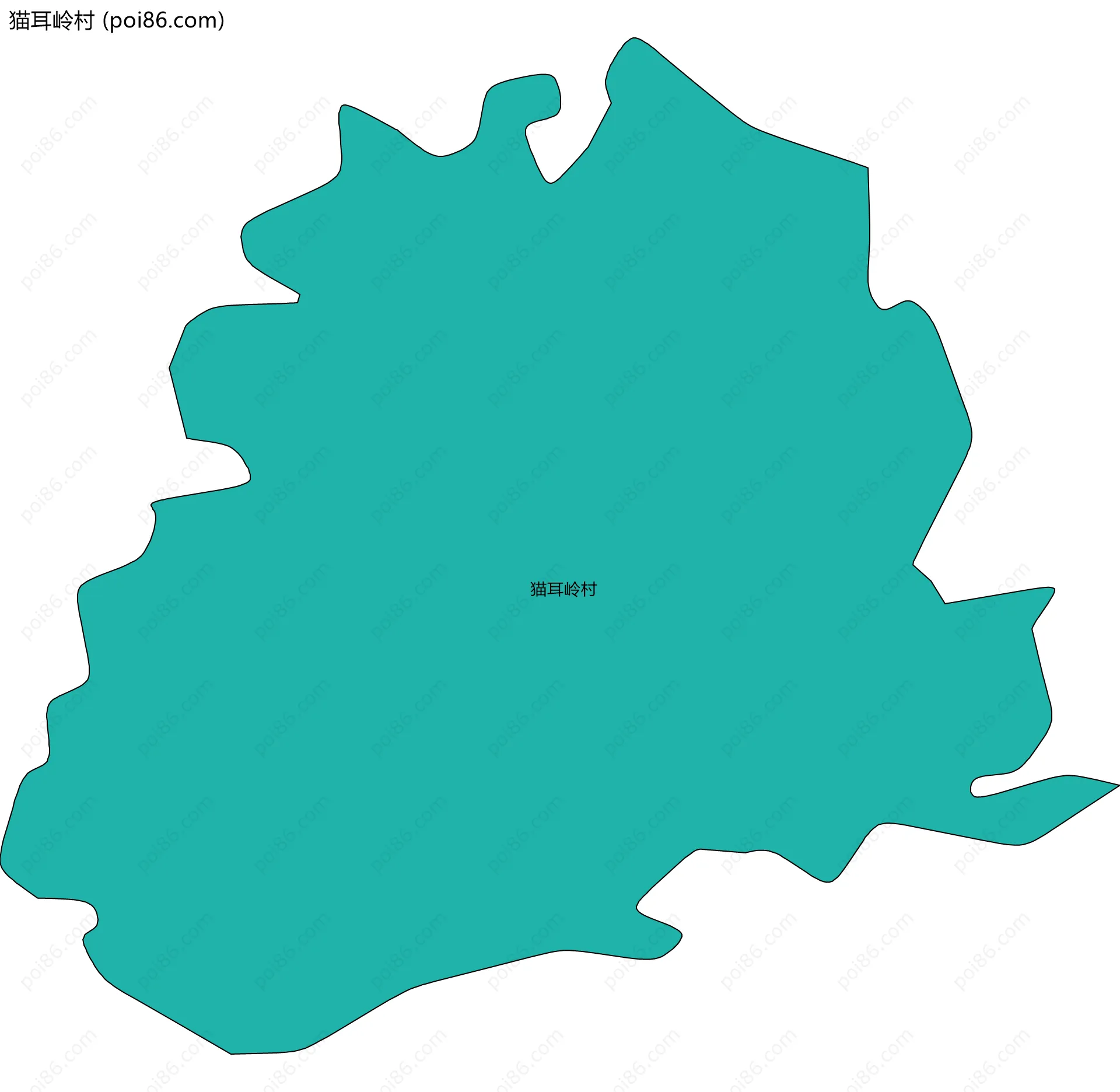 猫耳岭村边界地图