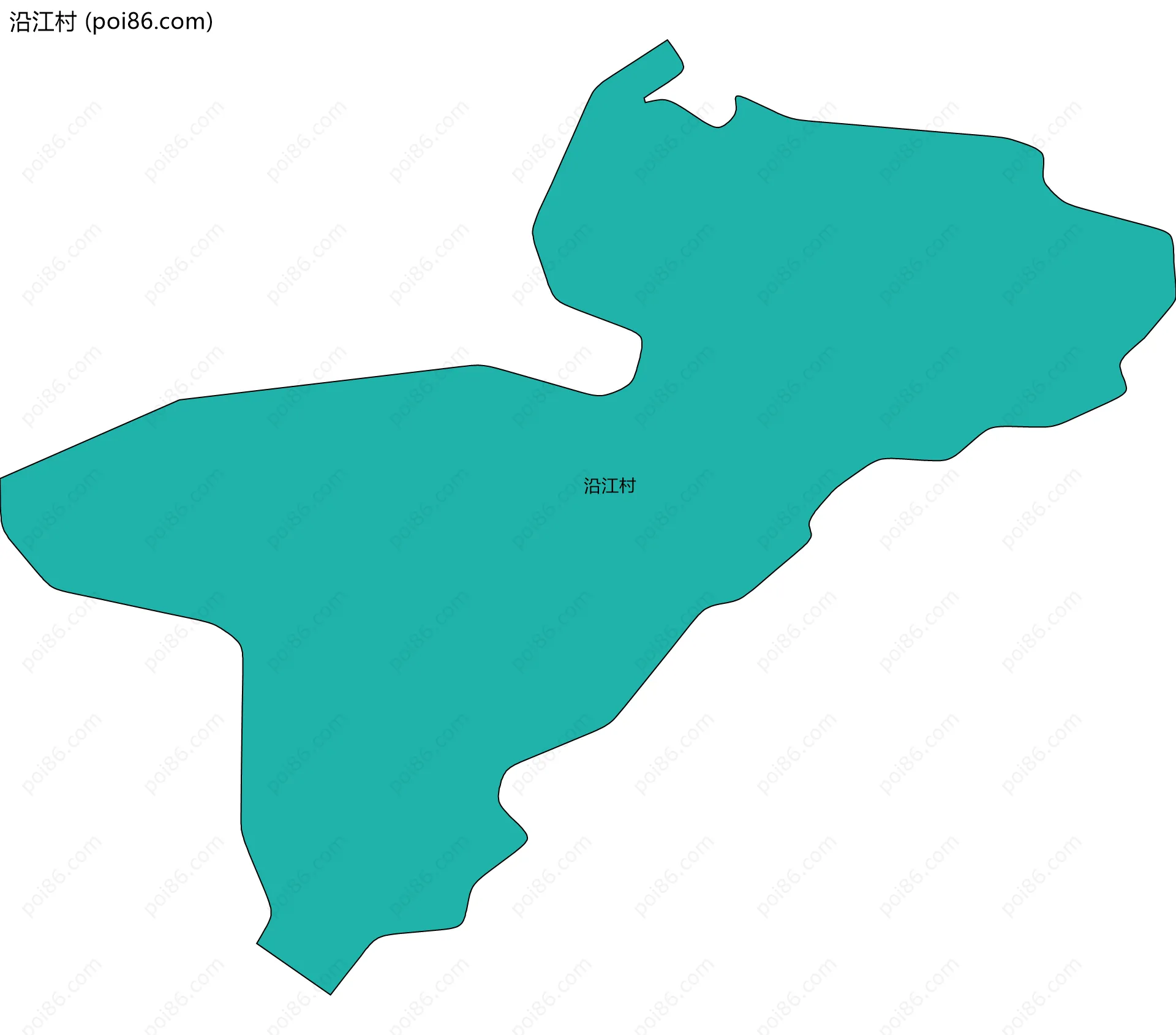 沿江村边界地图