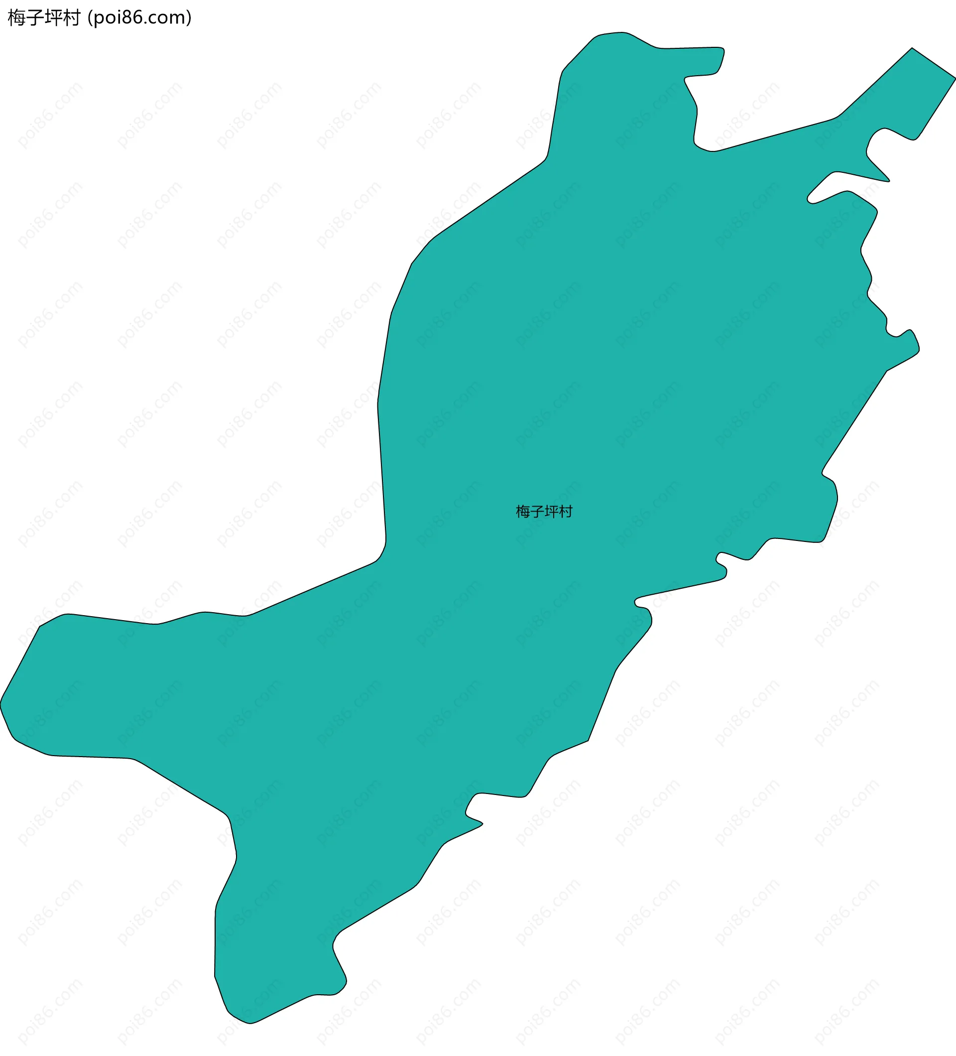 梅子坪村边界地图