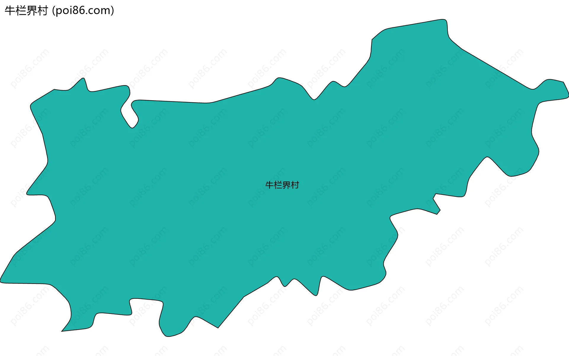 牛栏界村边界地图