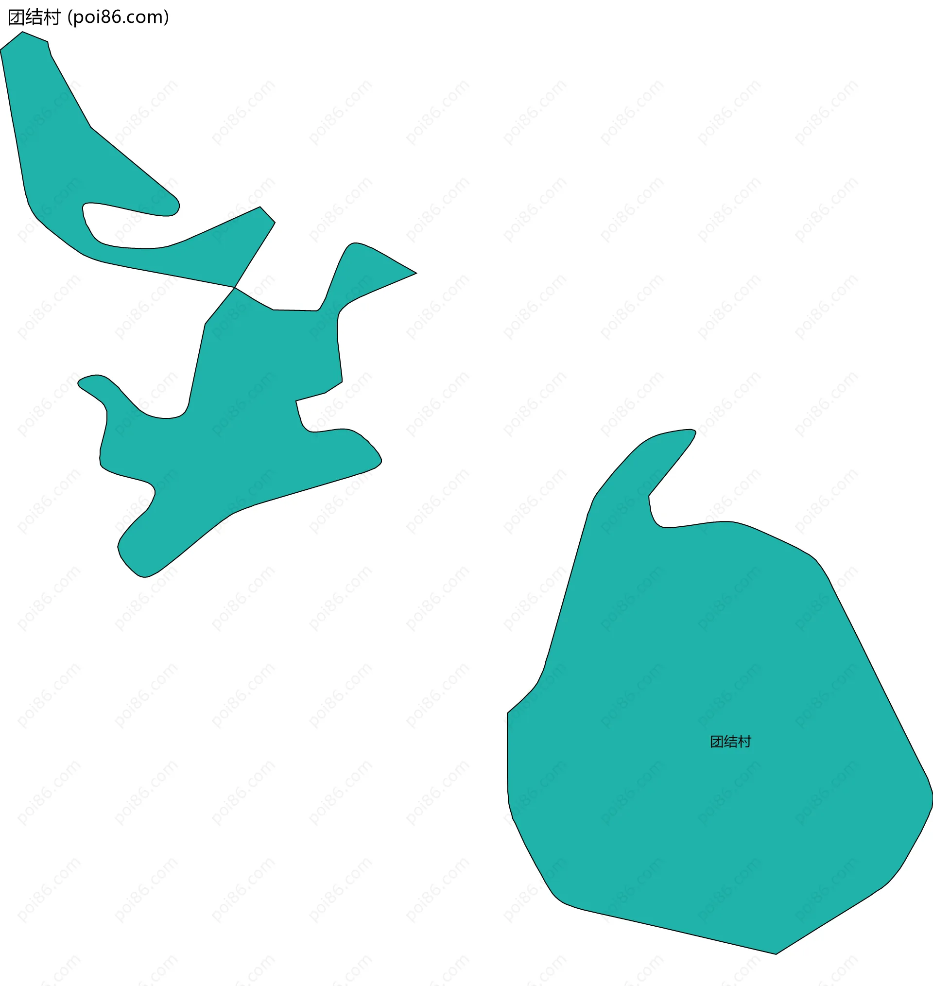 团结村边界地图