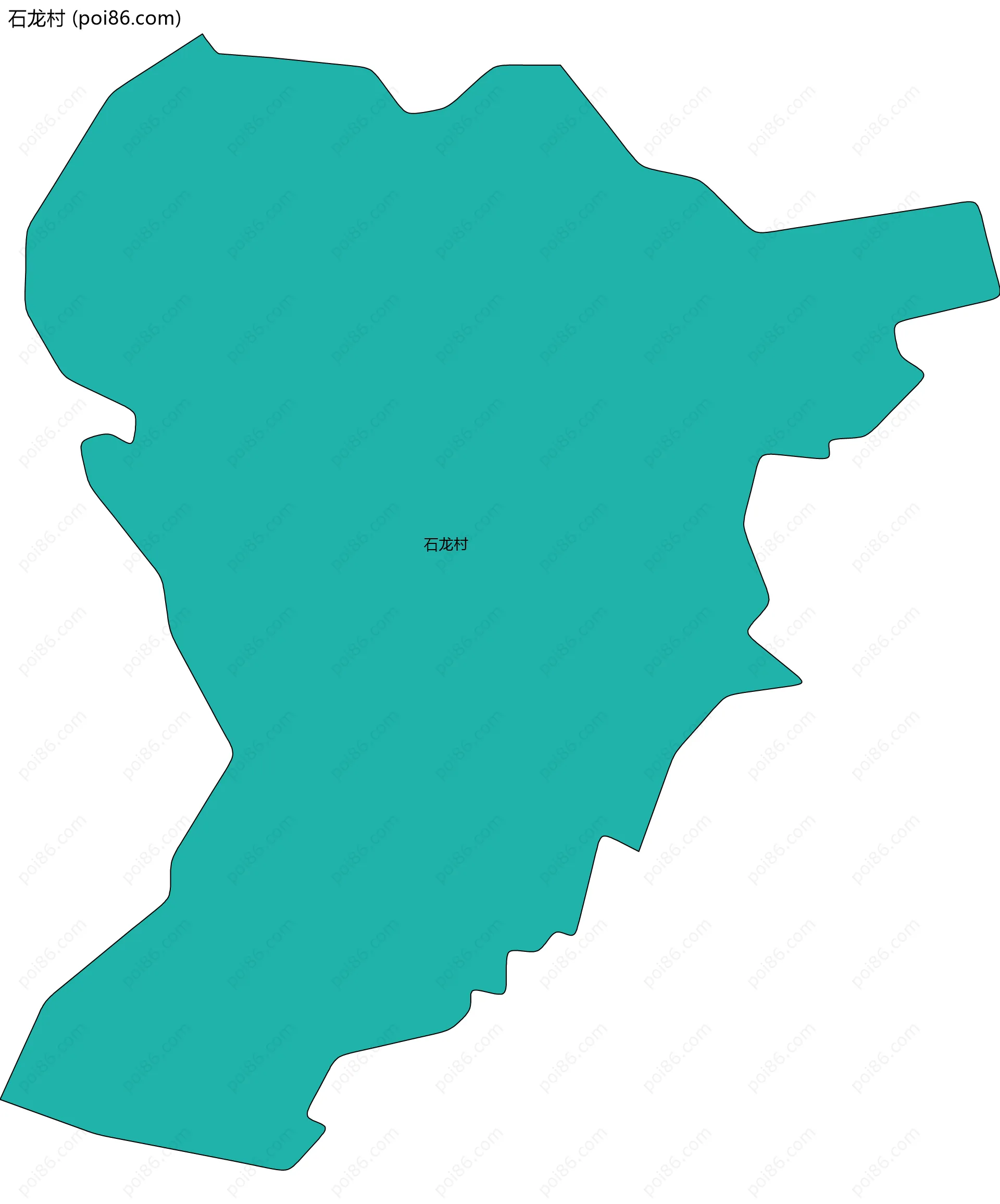 石龙村边界地图