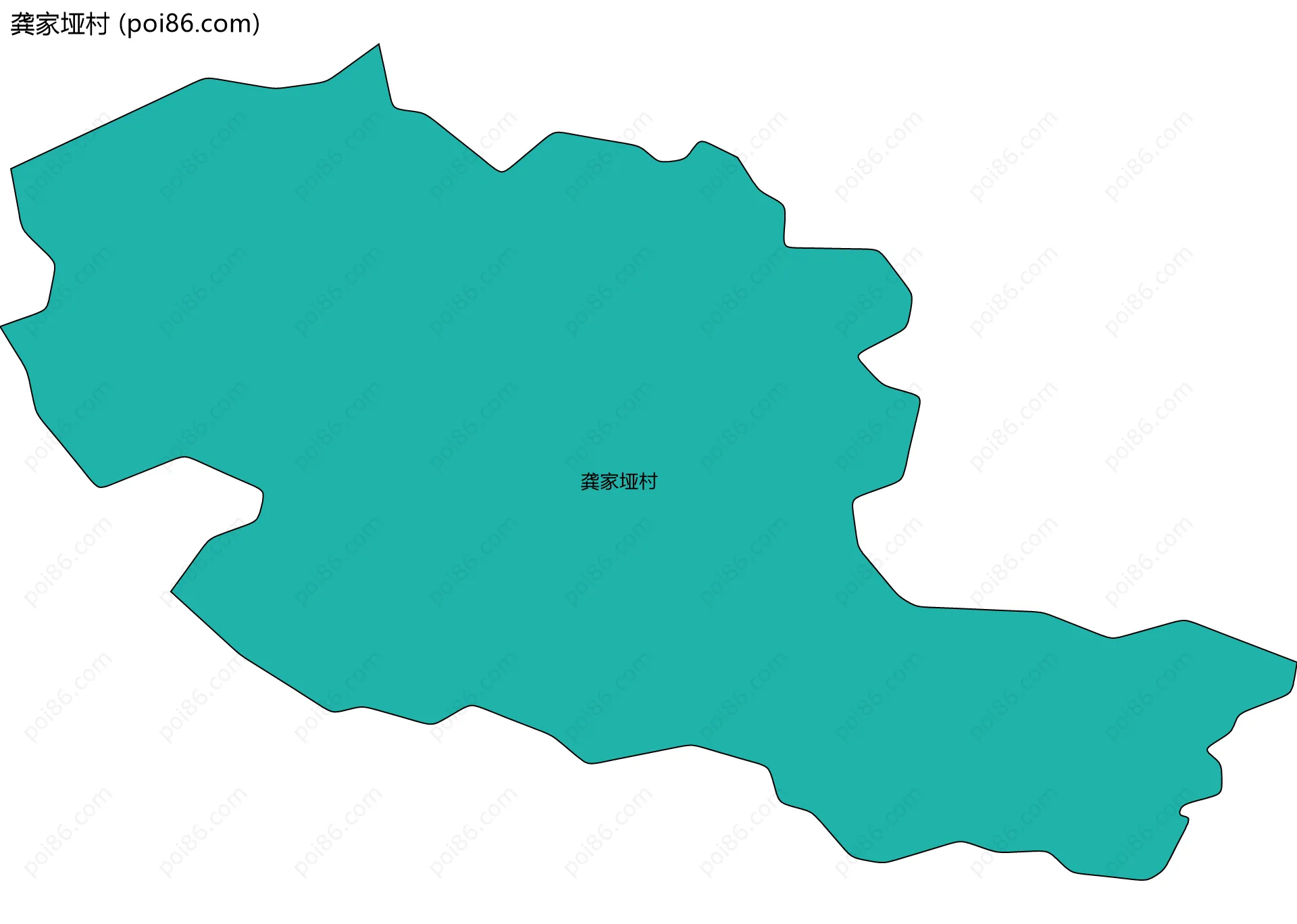 龚家垭村边界地图