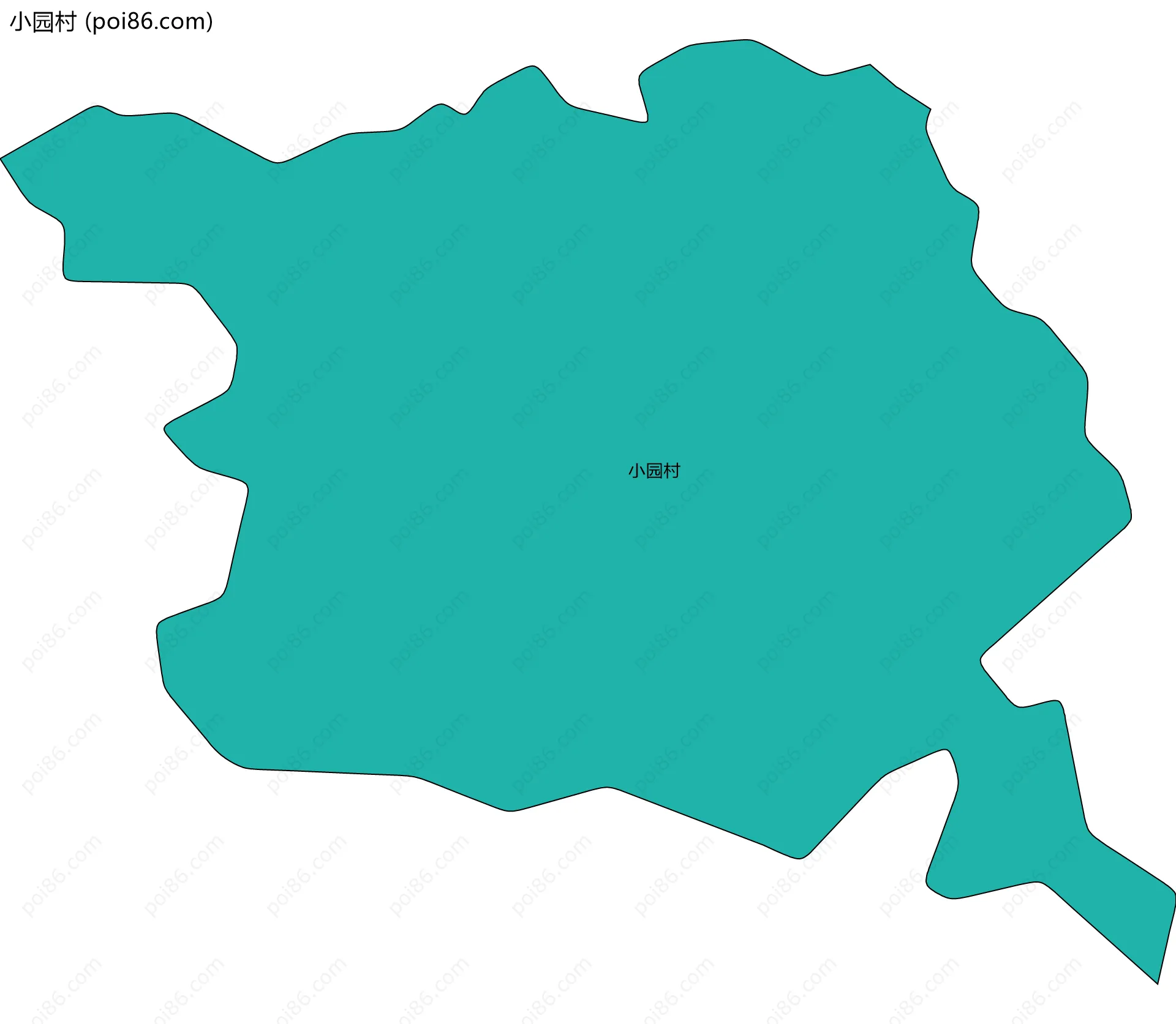 小园村边界地图