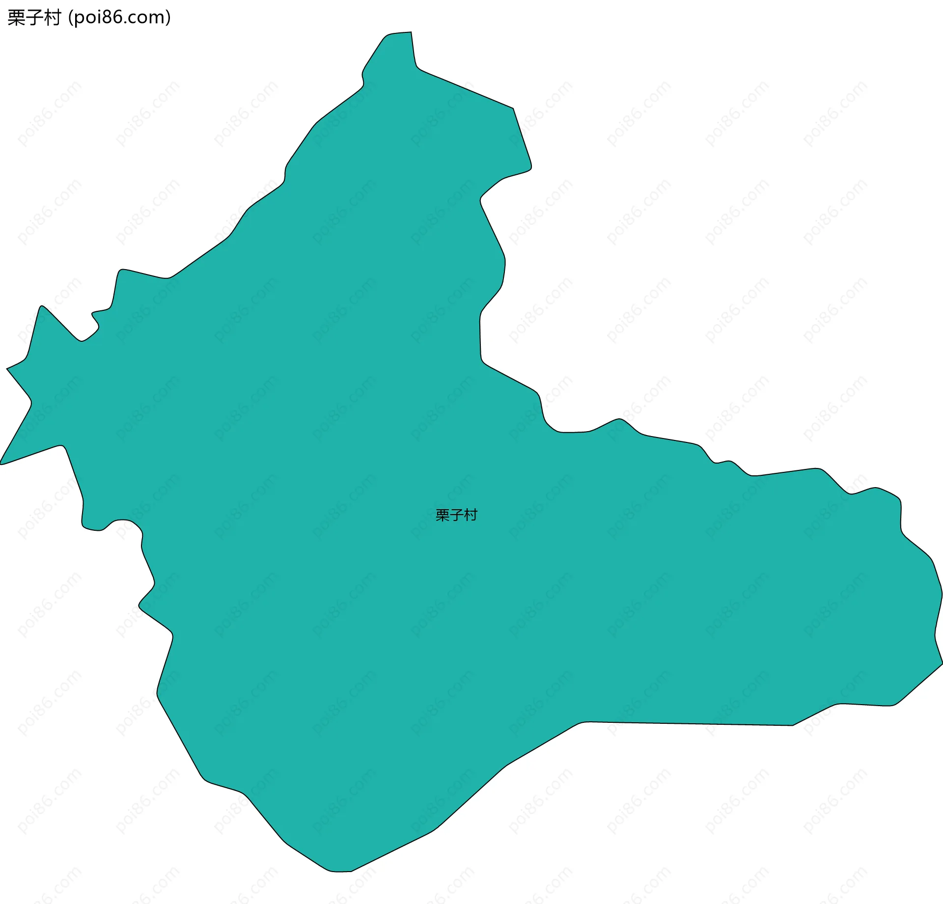 栗子村边界地图