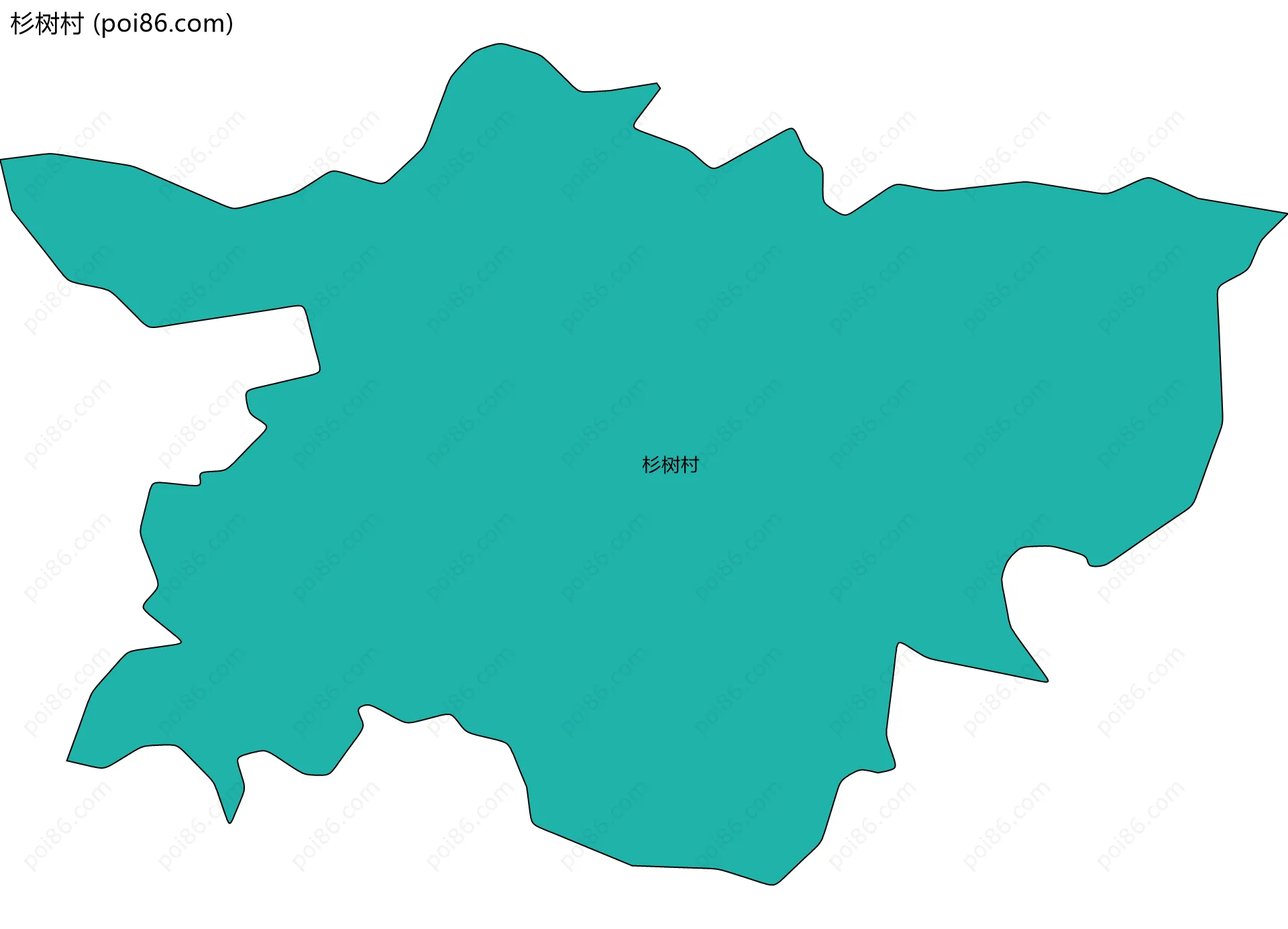 杉树村边界地图