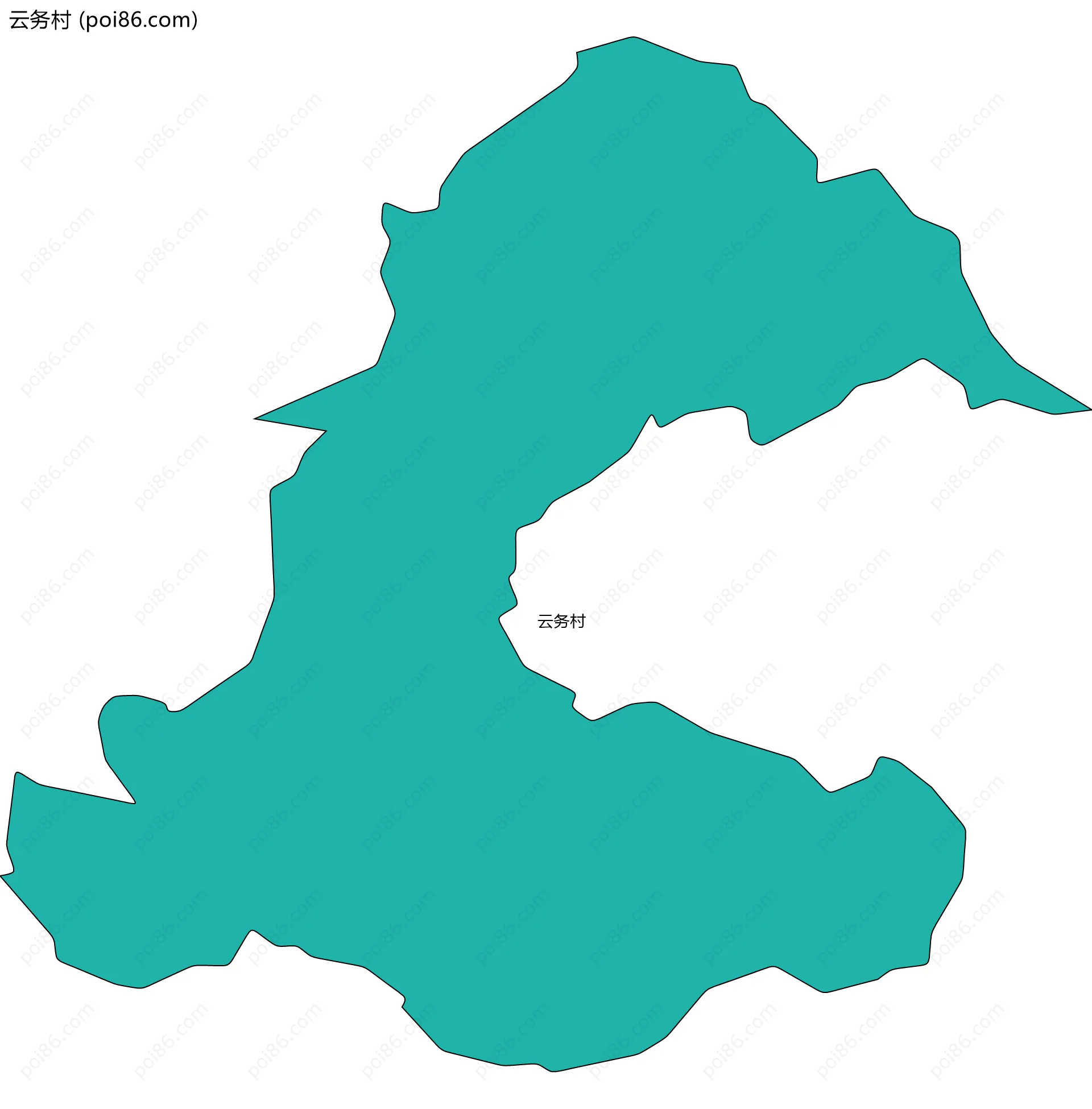 云务村边界地图