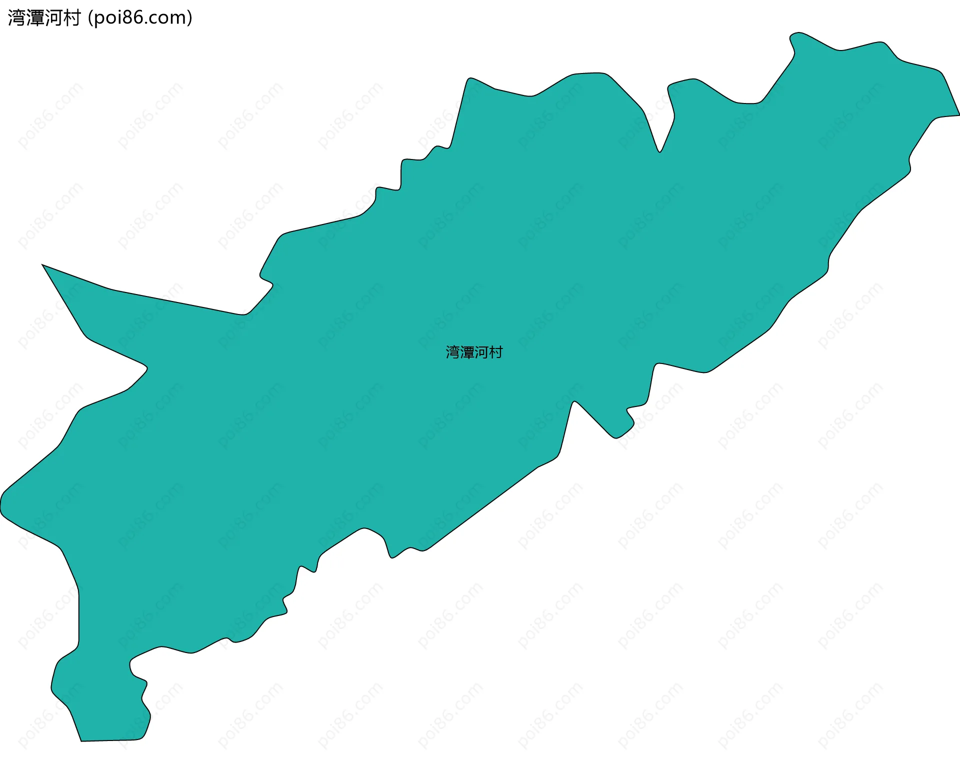 湾潭河村边界地图