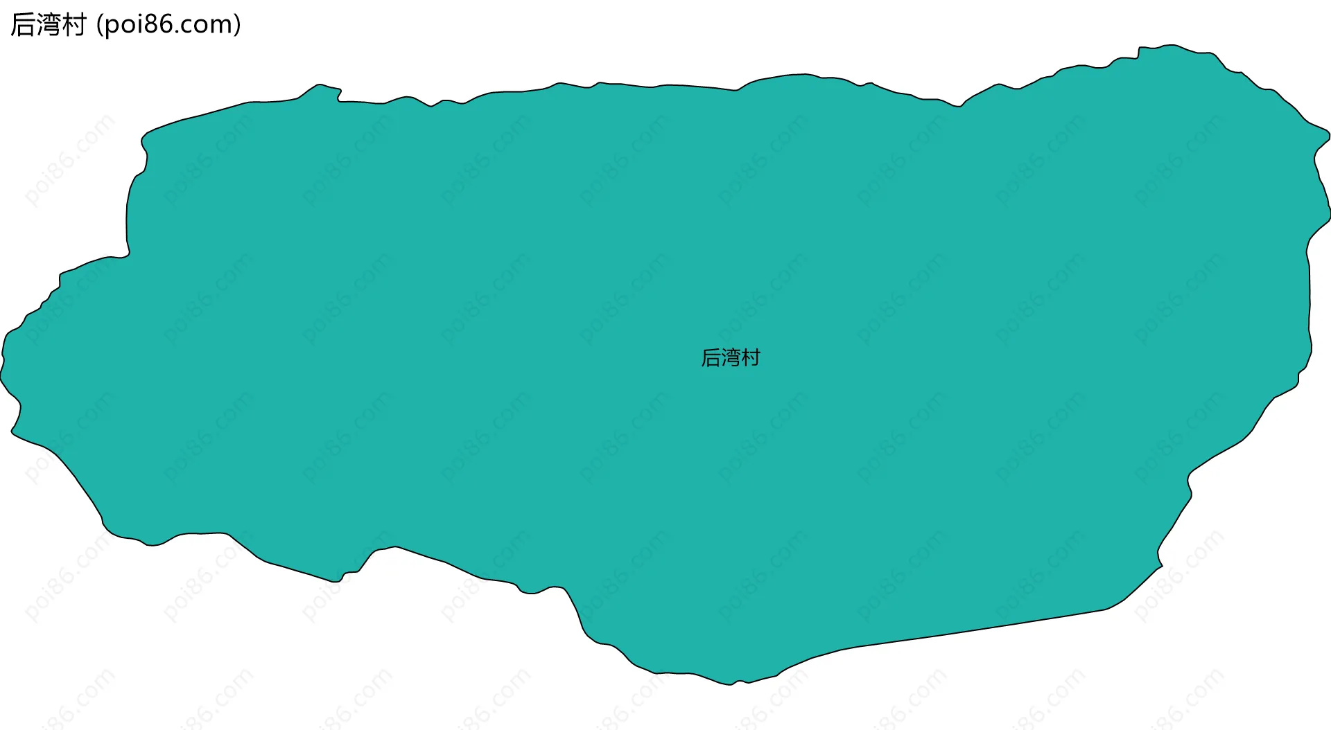 后湾村边界地图