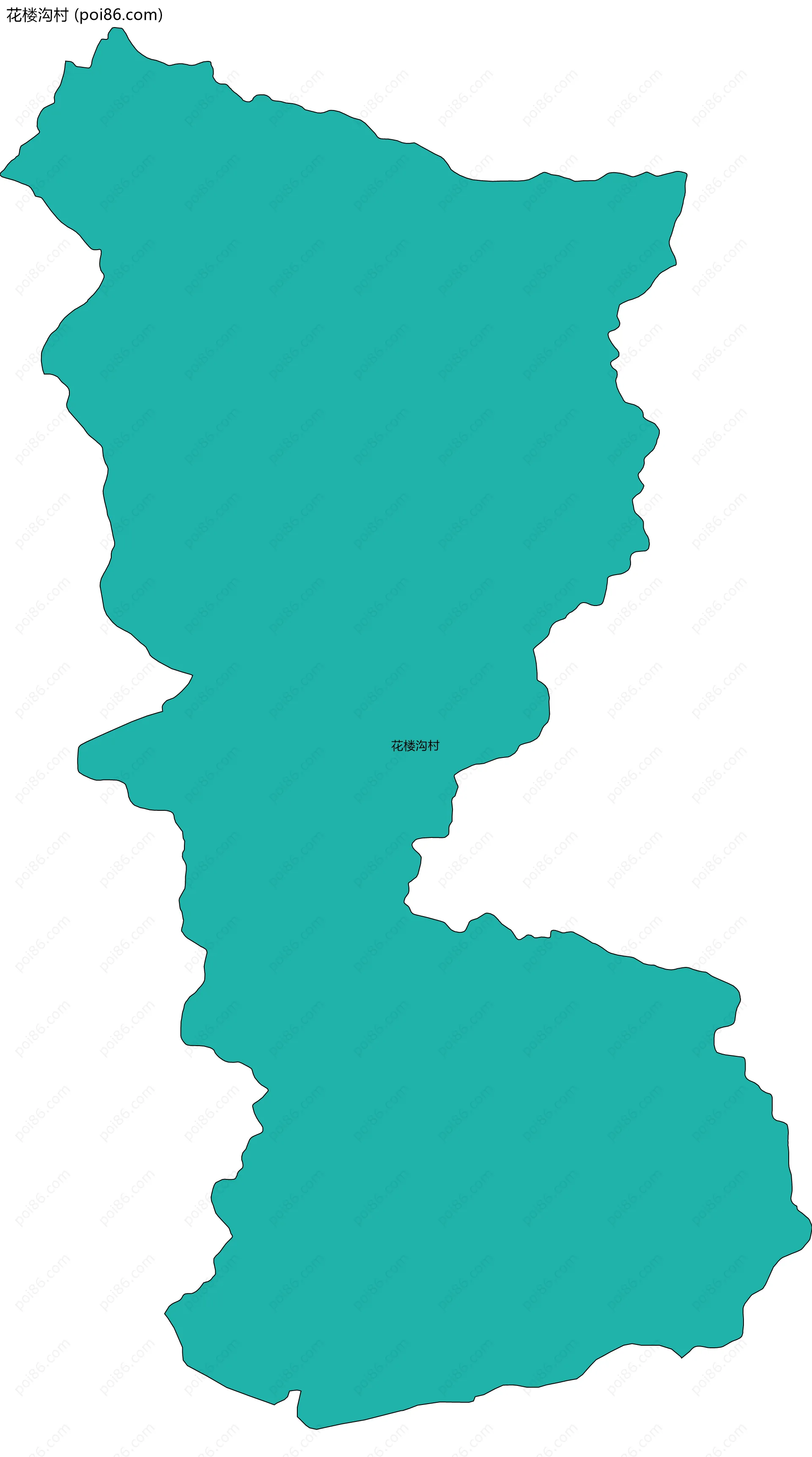 花楼沟村边界地图