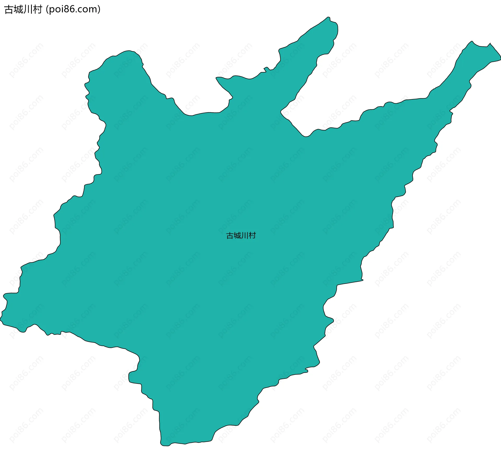 古城川村边界地图