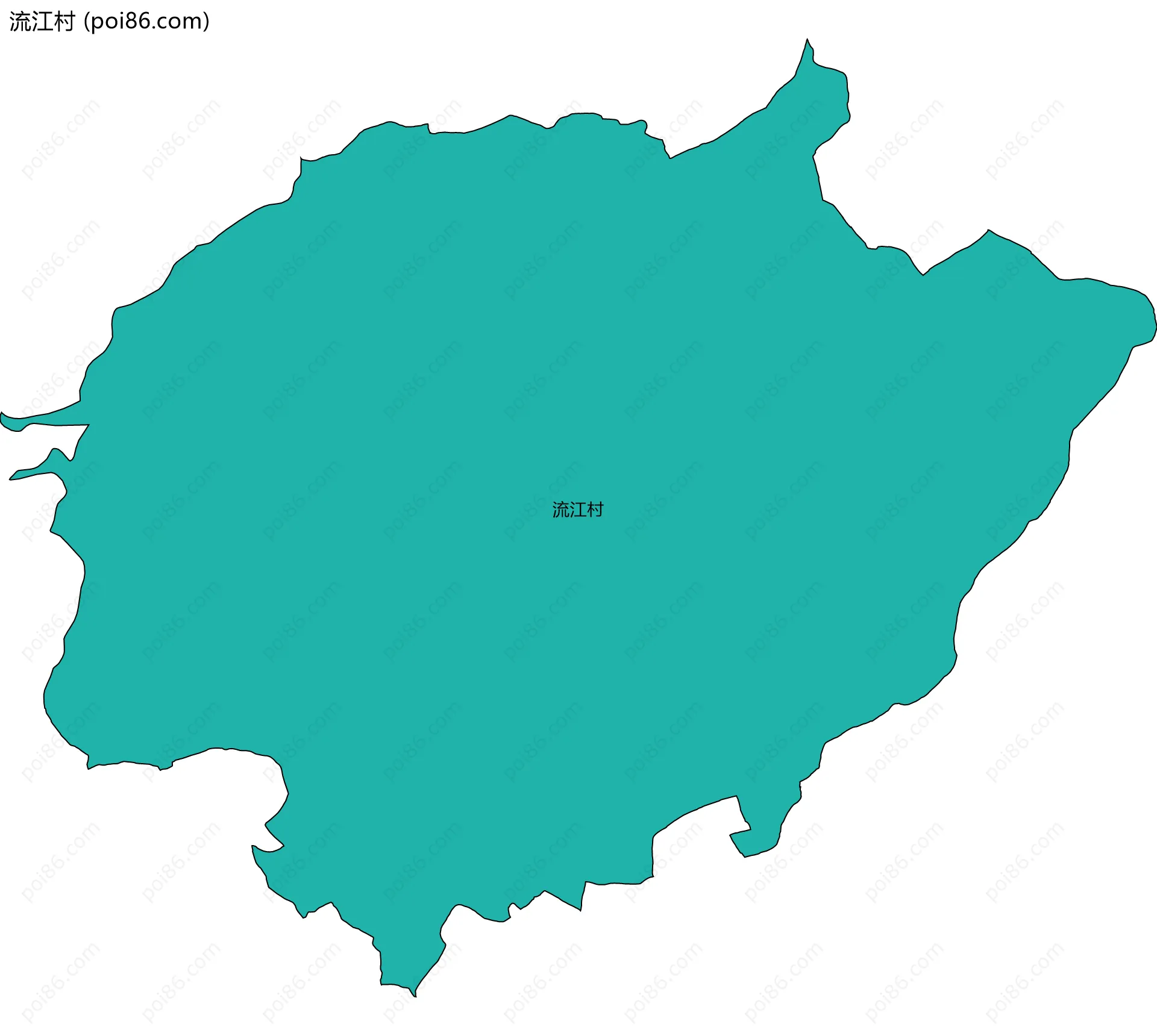 流江村边界地图