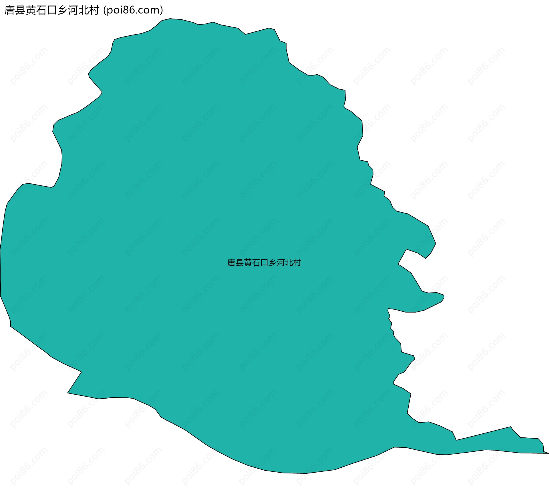 唐县黄石口乡河北村边界地图