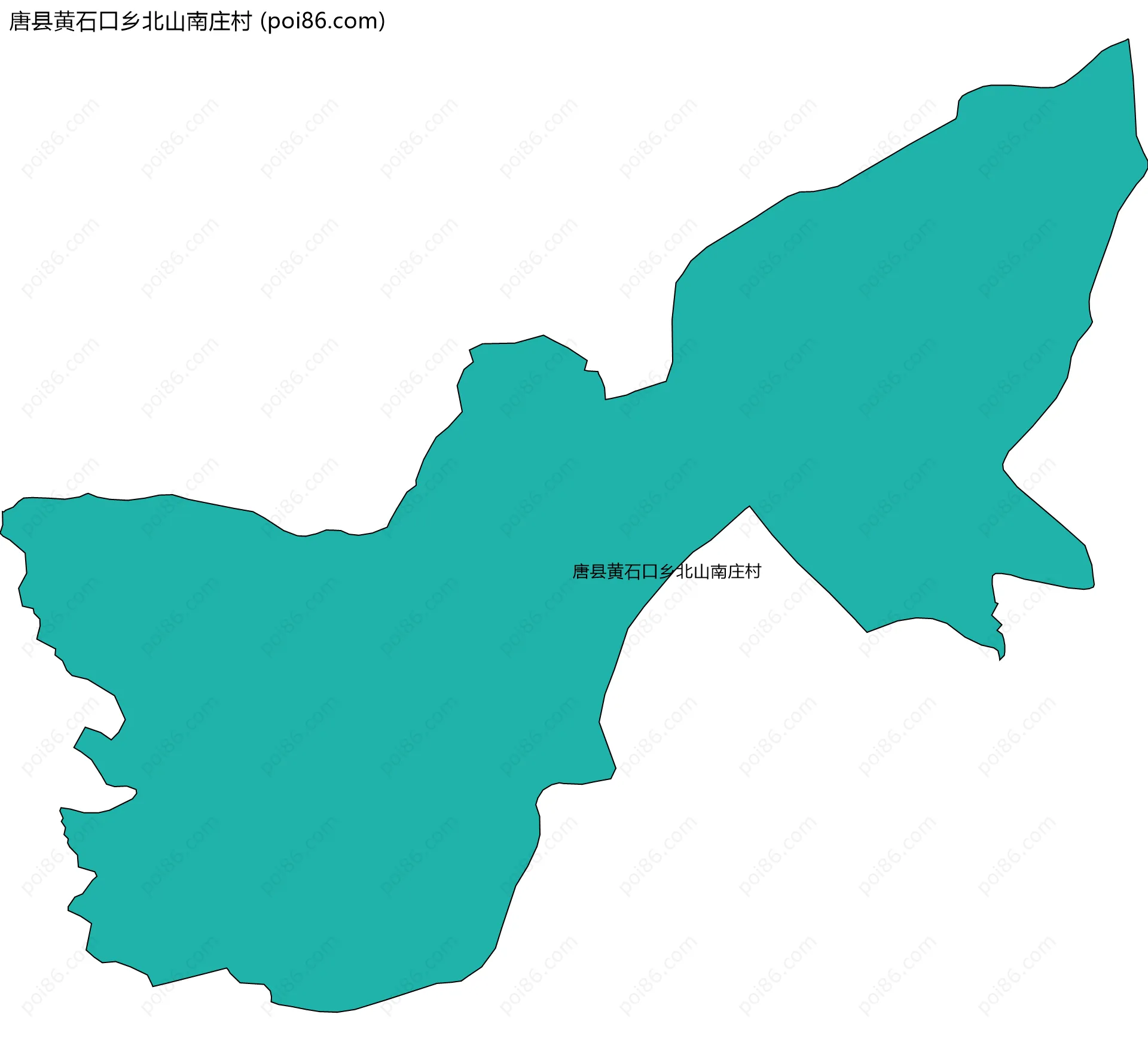 唐县黄石口乡北山南庄村边界地图