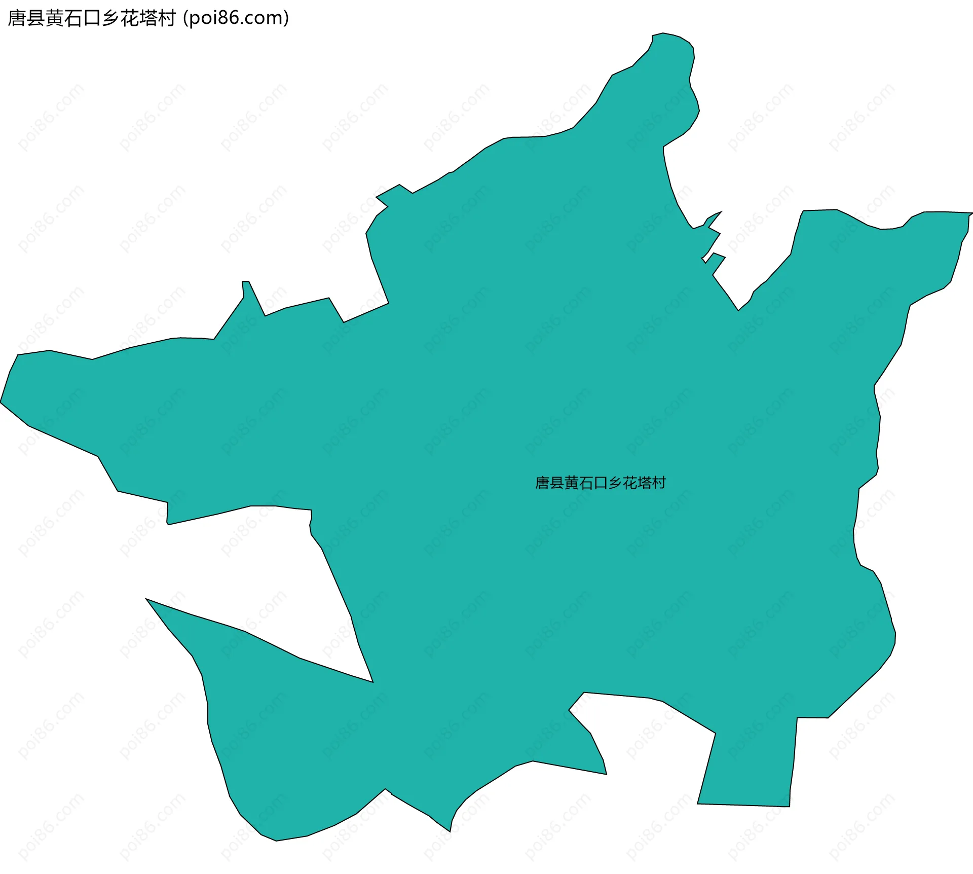 唐县黄石口乡花塔村边界地图