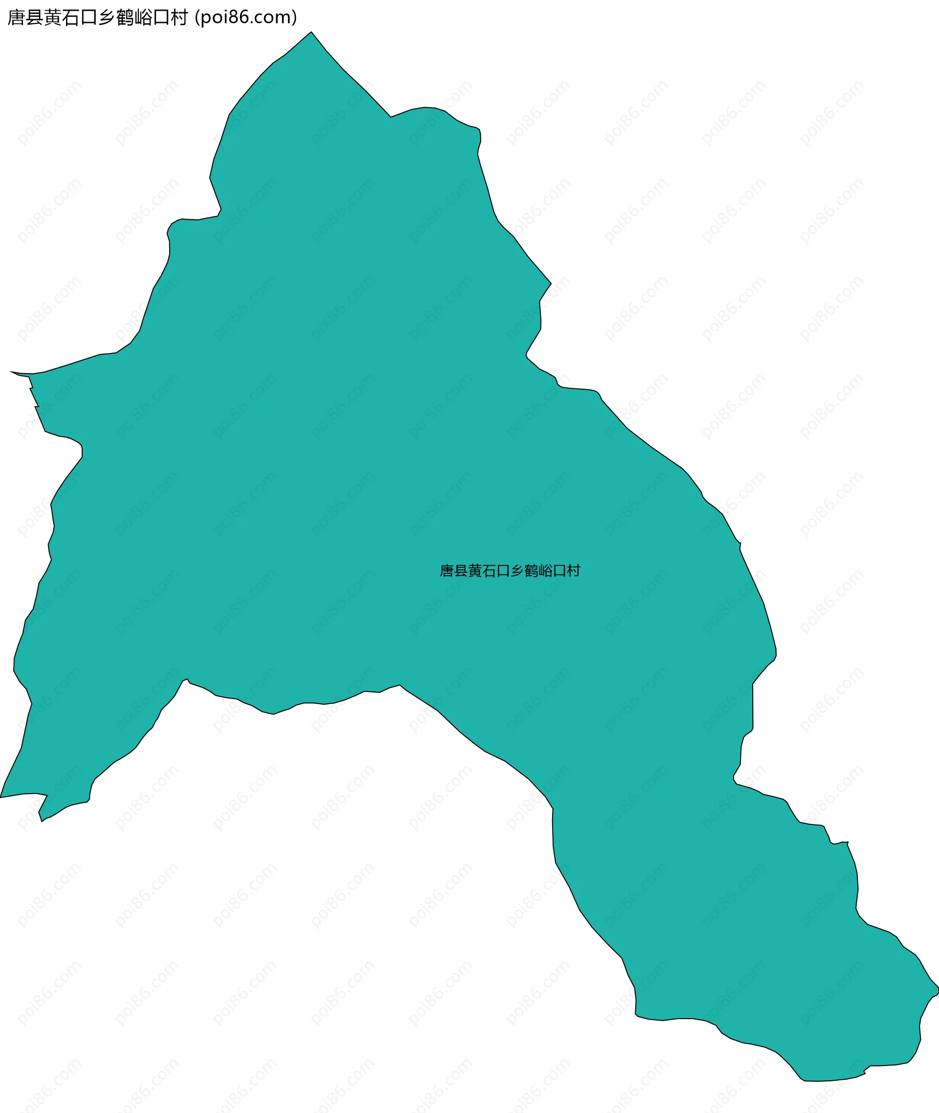 唐县黄石口乡鹤峪口村边界地图