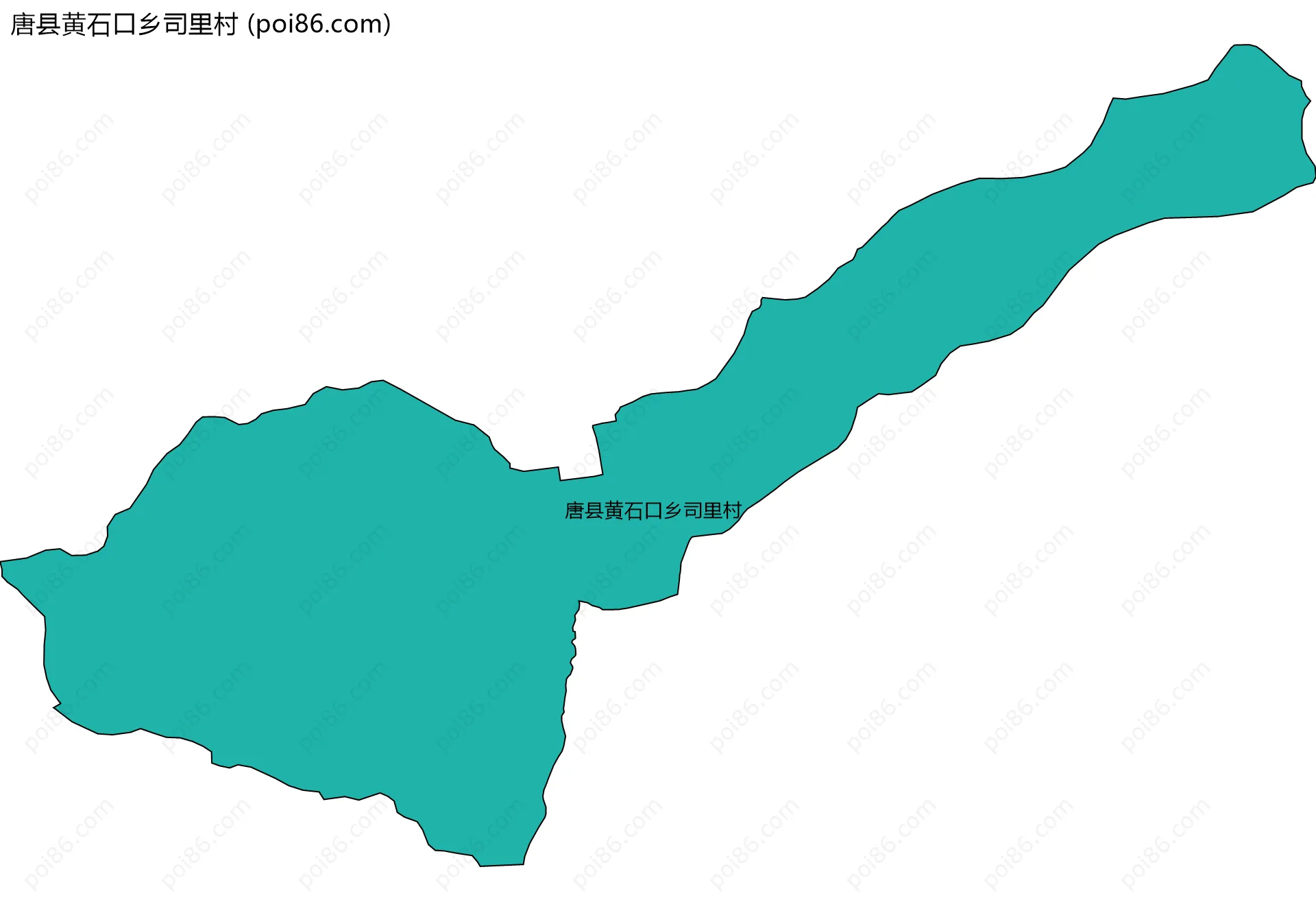 唐县黄石口乡司里村边界地图