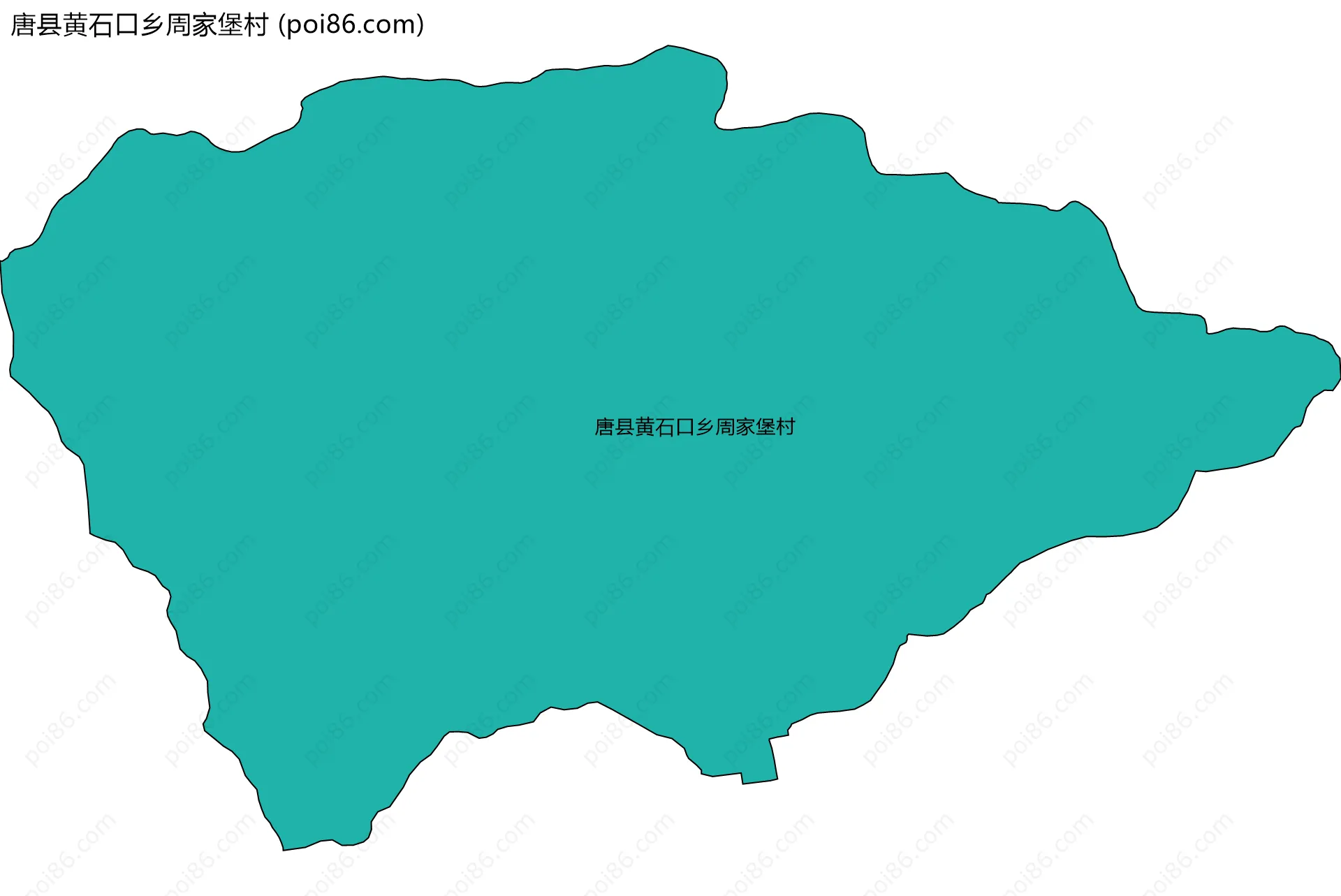 唐县黄石口乡周家堡村边界地图