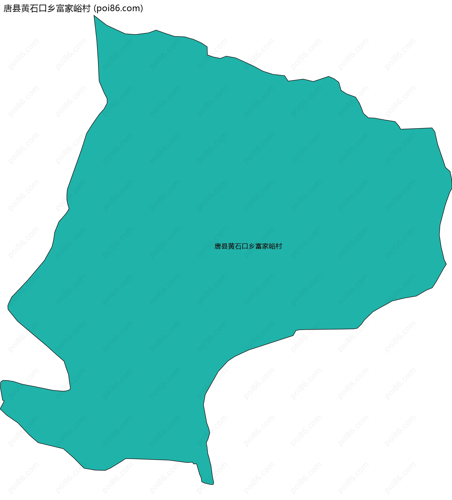 唐县黄石口乡富家峪村边界地图