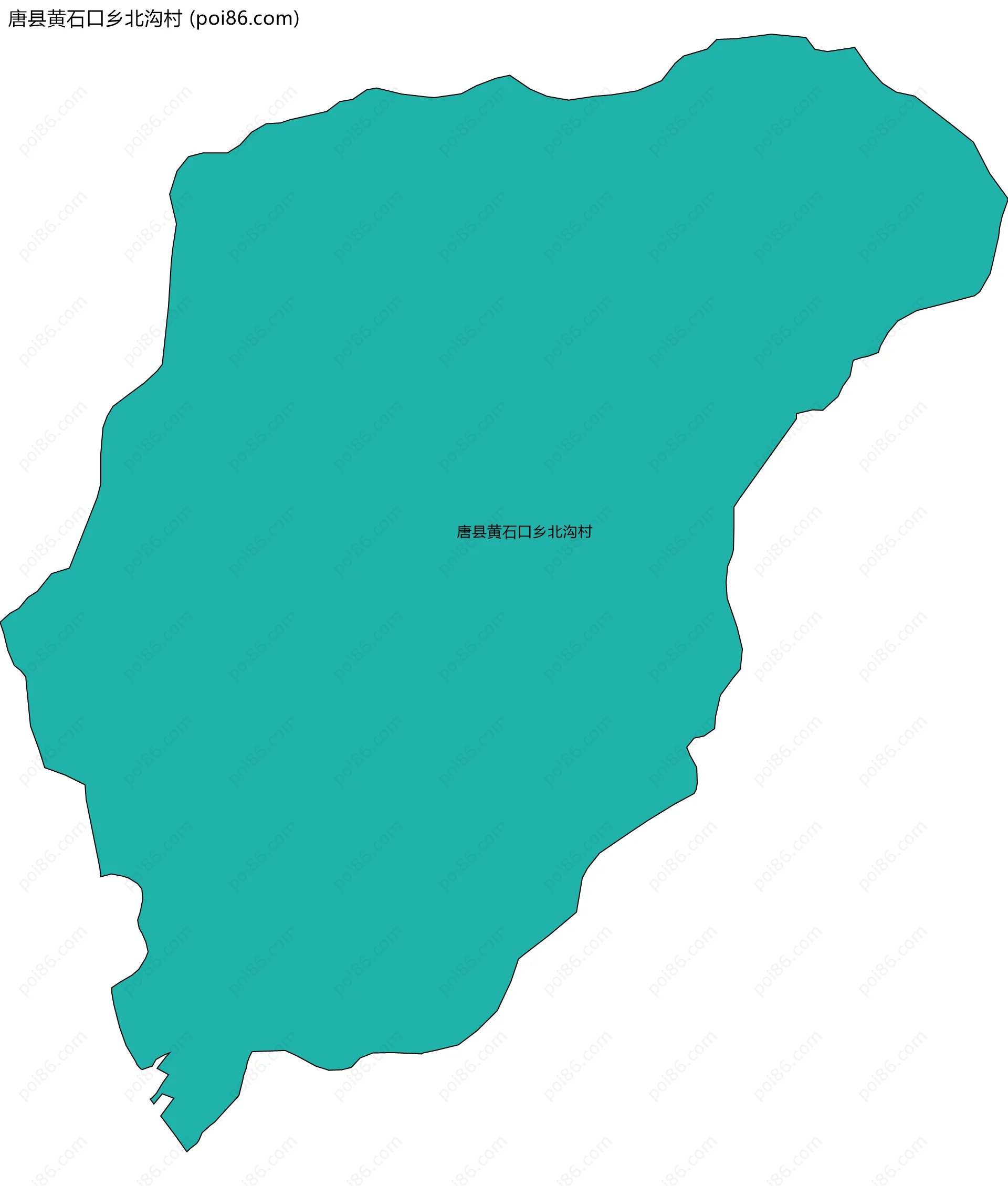 唐县黄石口乡北沟村边界地图