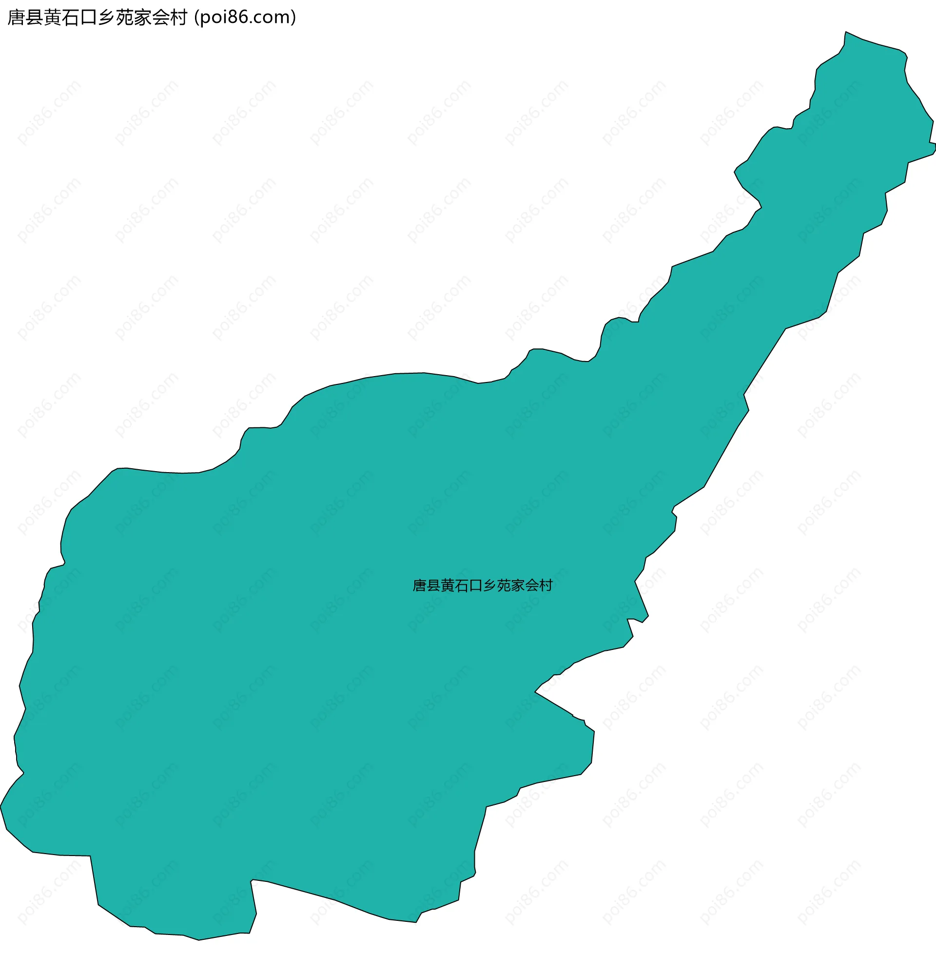 唐县黄石口乡苑家会村边界地图