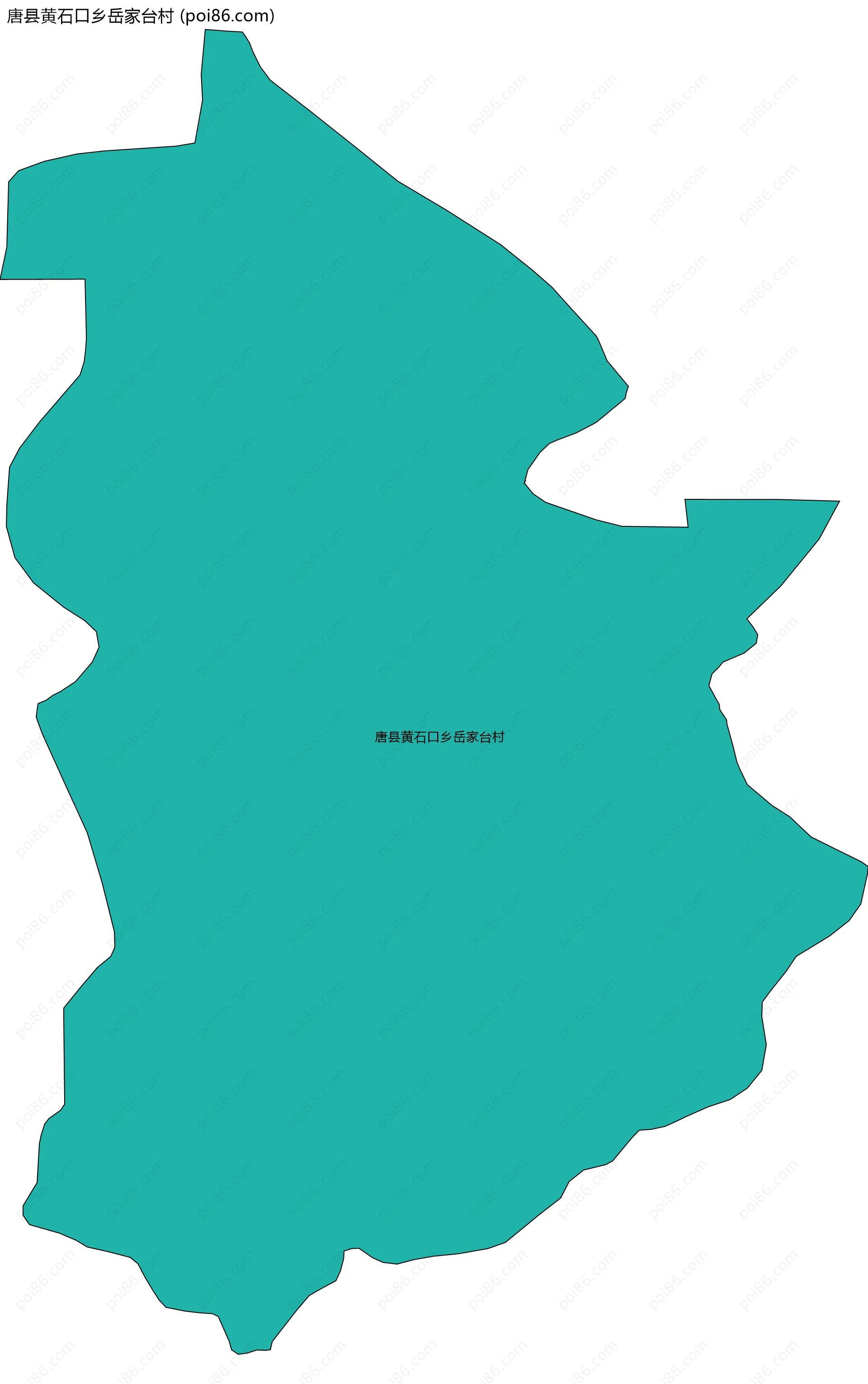 唐县黄石口乡岳家台村边界地图