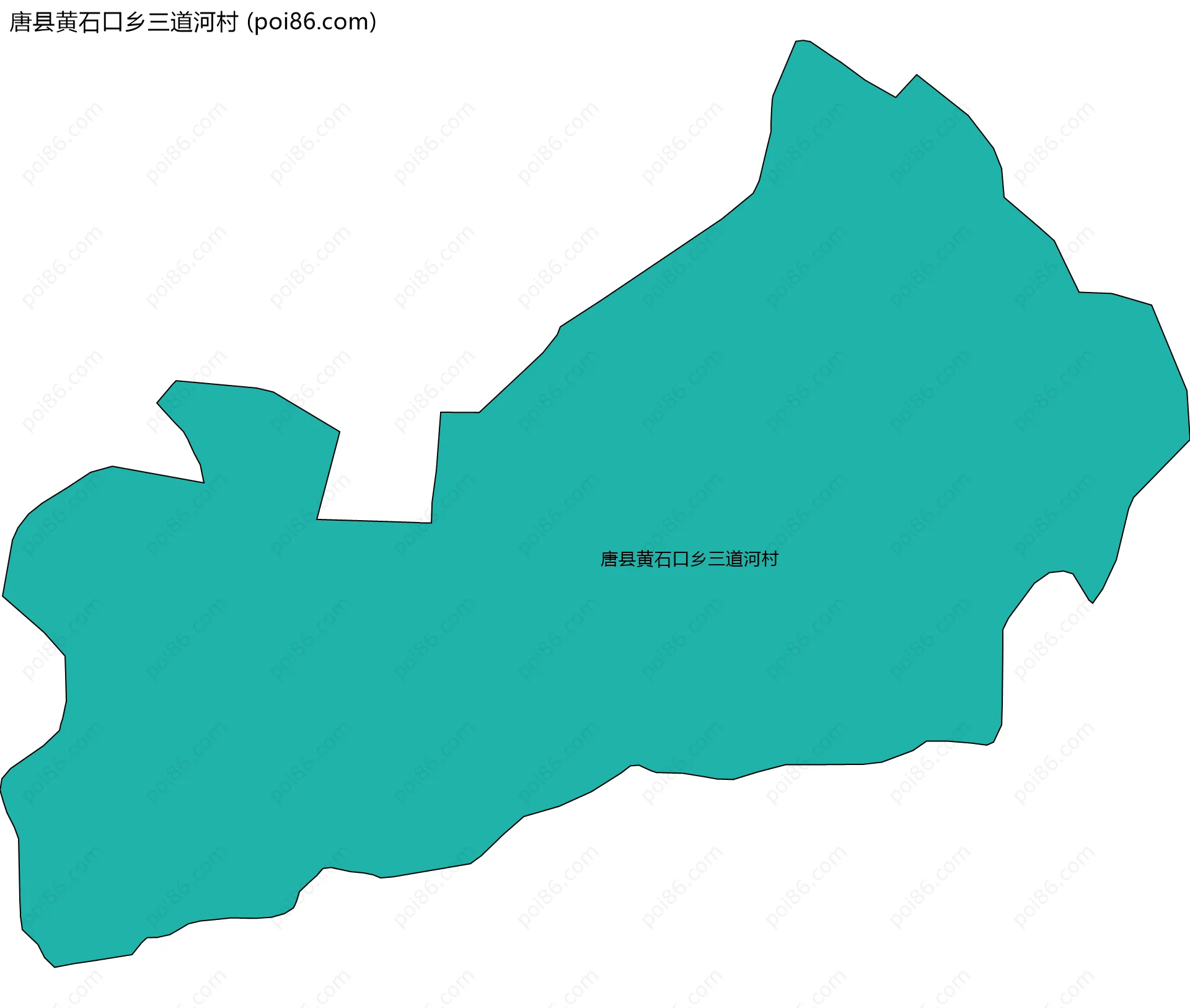 唐县黄石口乡三道河村边界地图