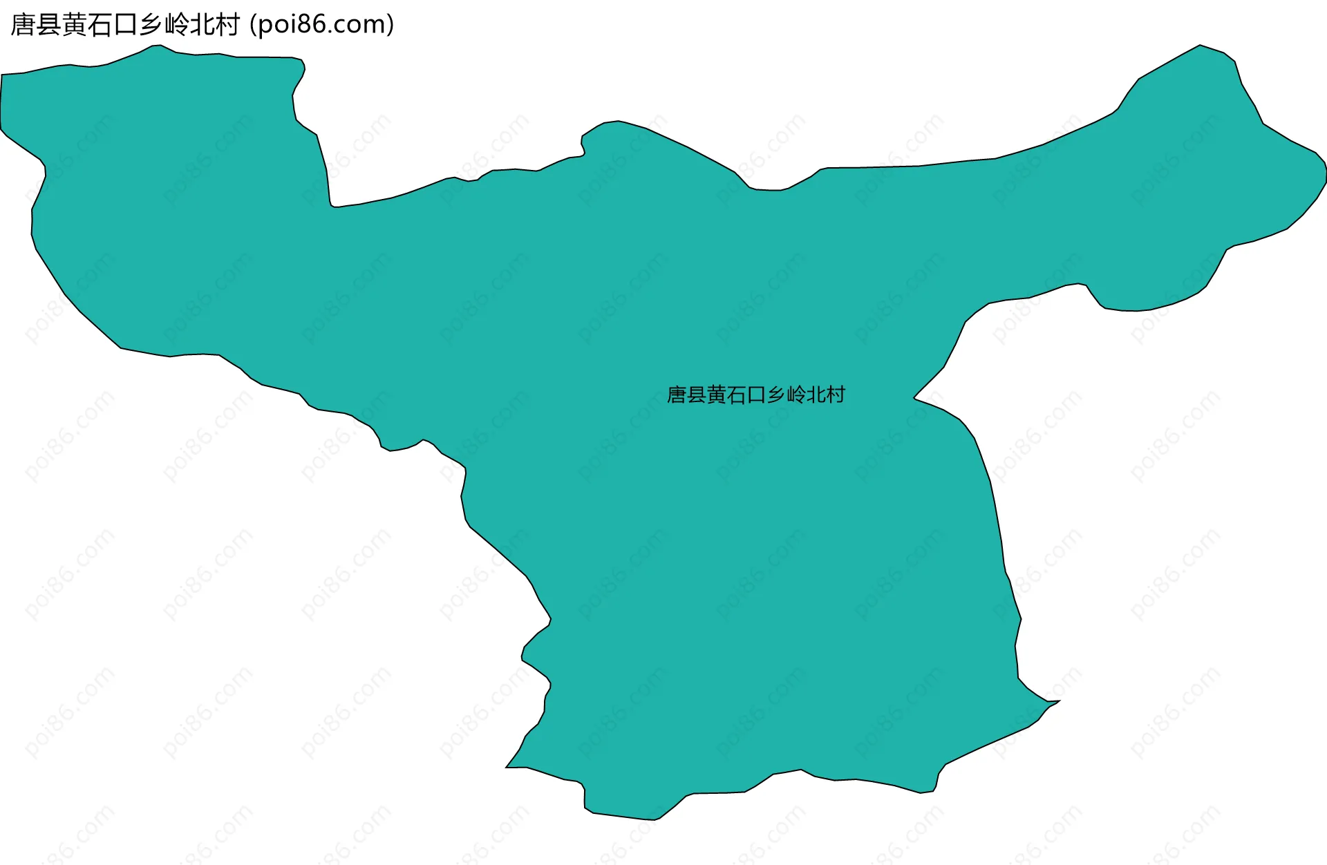唐县黄石口乡岭北村边界地图