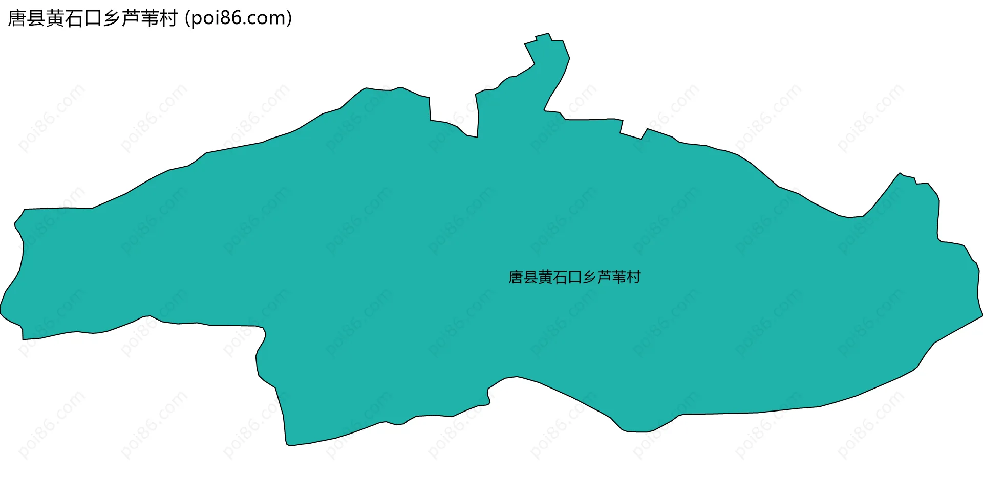 唐县黄石口乡芦苇村边界地图