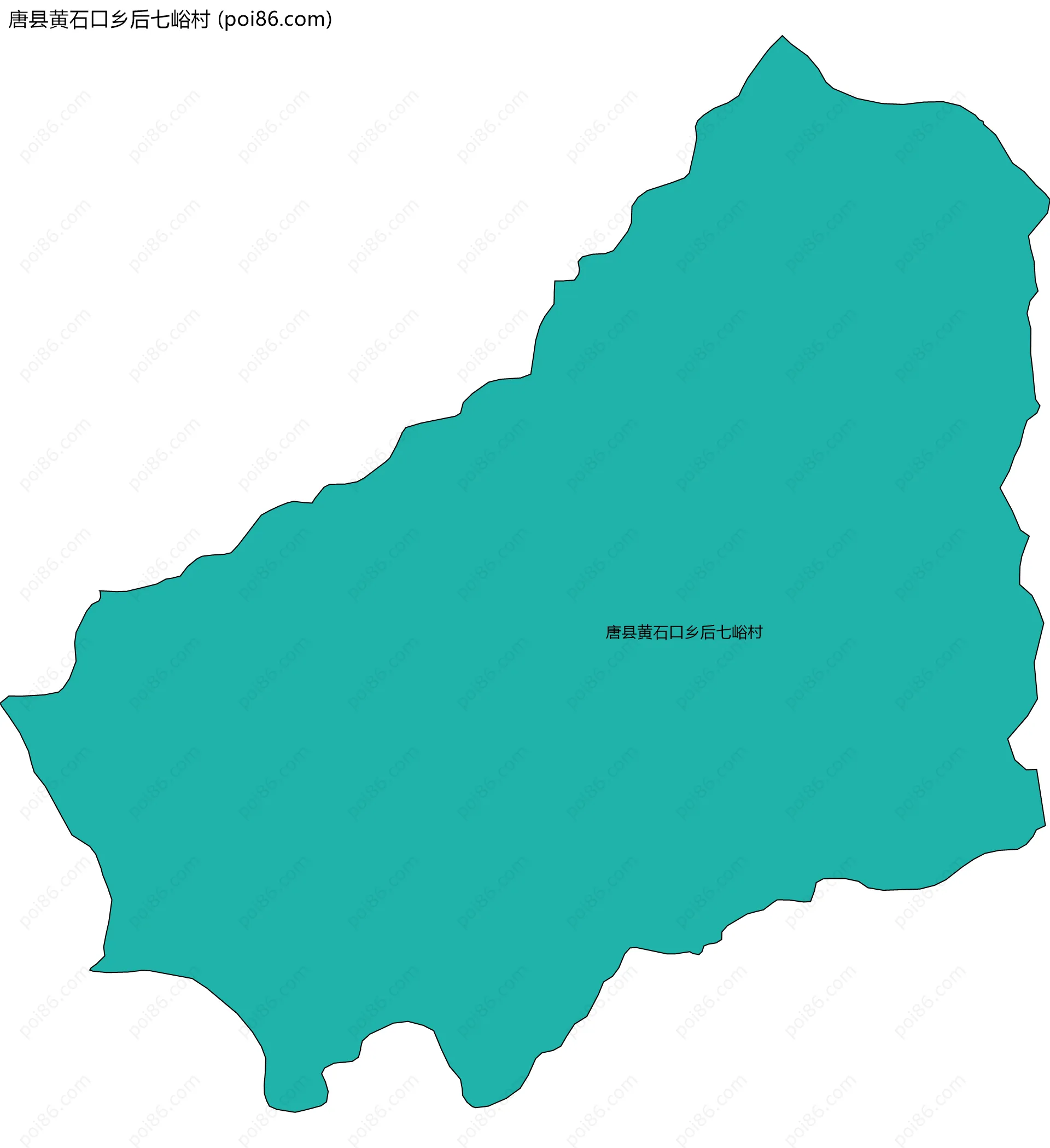 唐县黄石口乡后七峪村边界地图