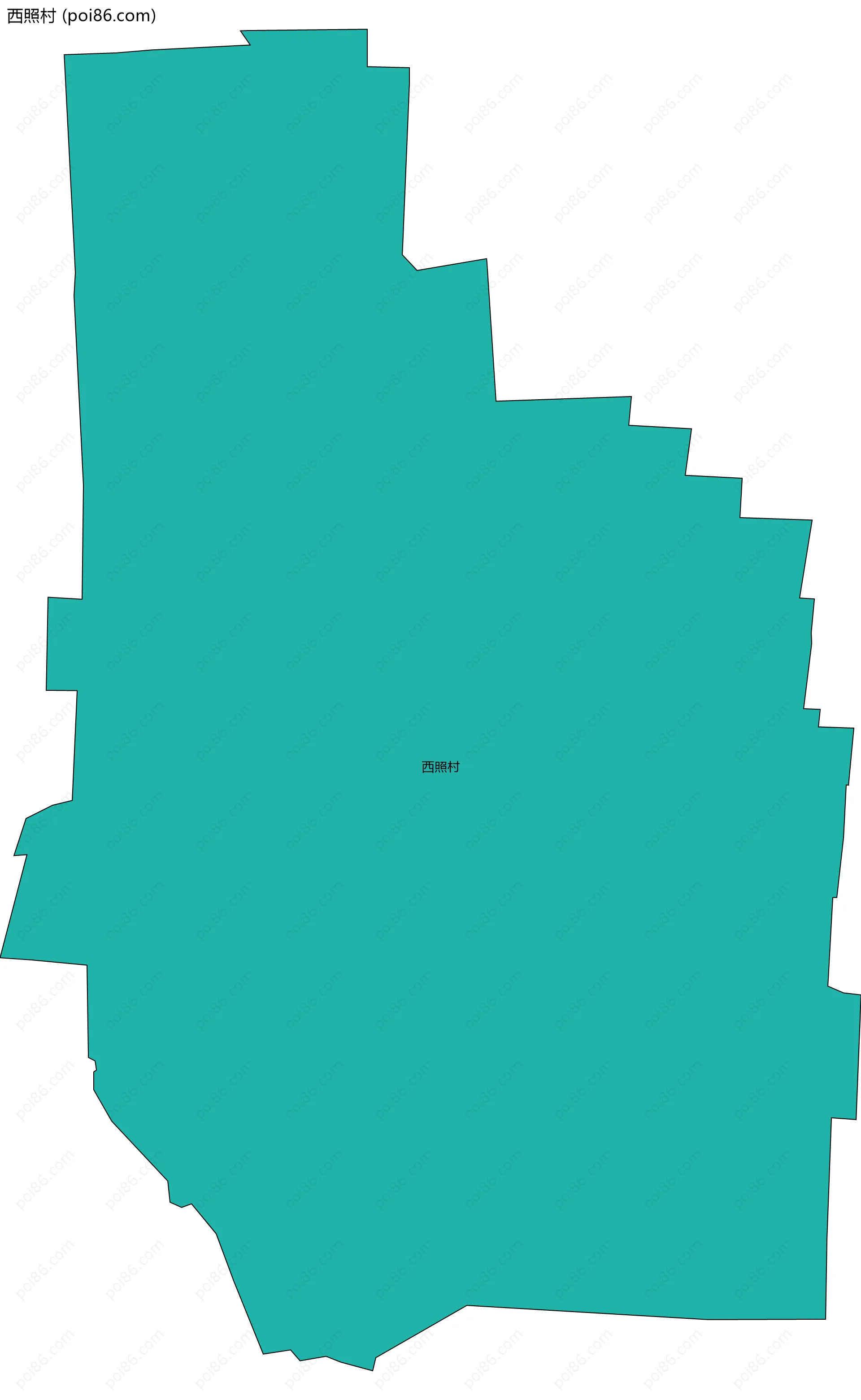 西照村边界地图