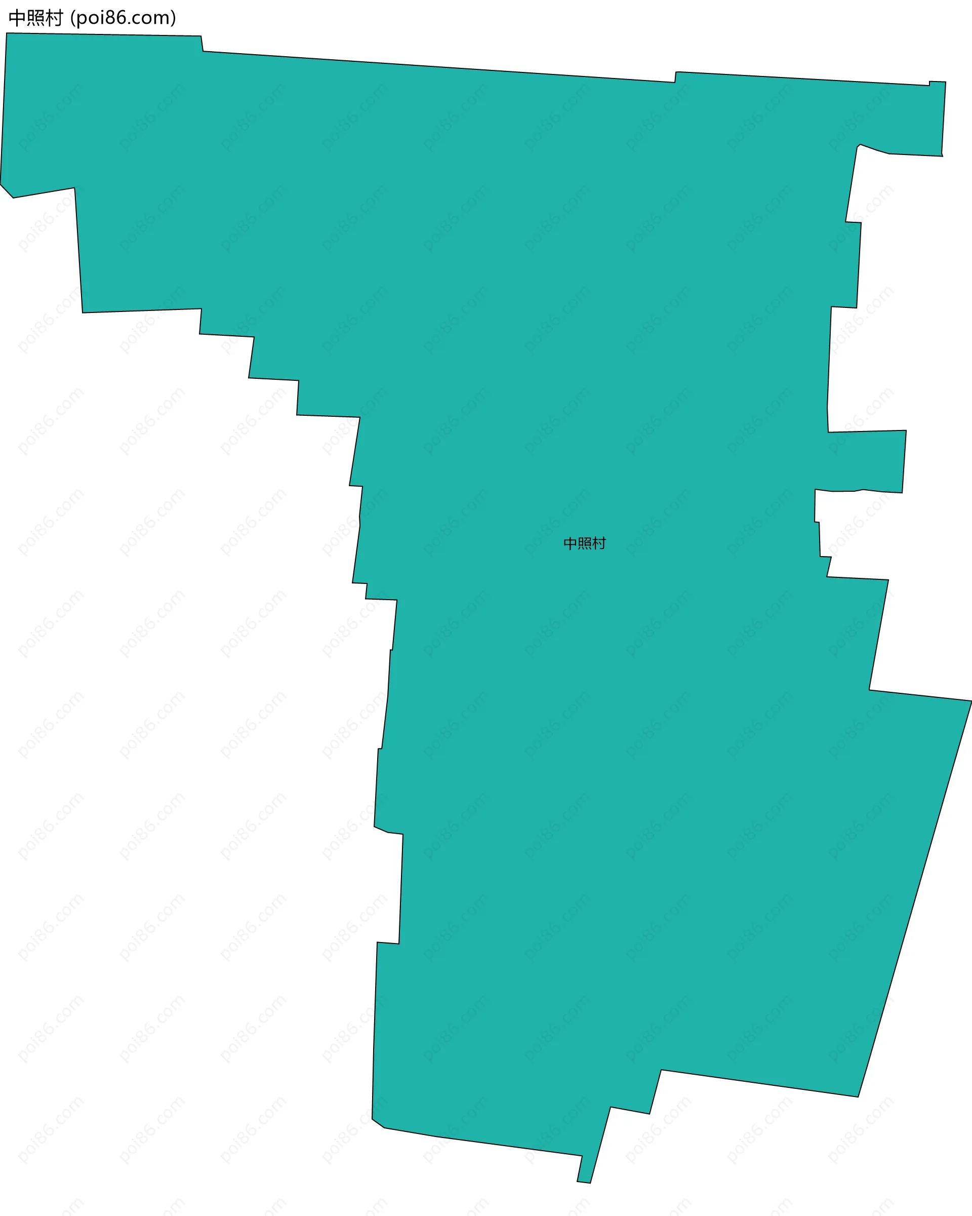 中照村边界地图