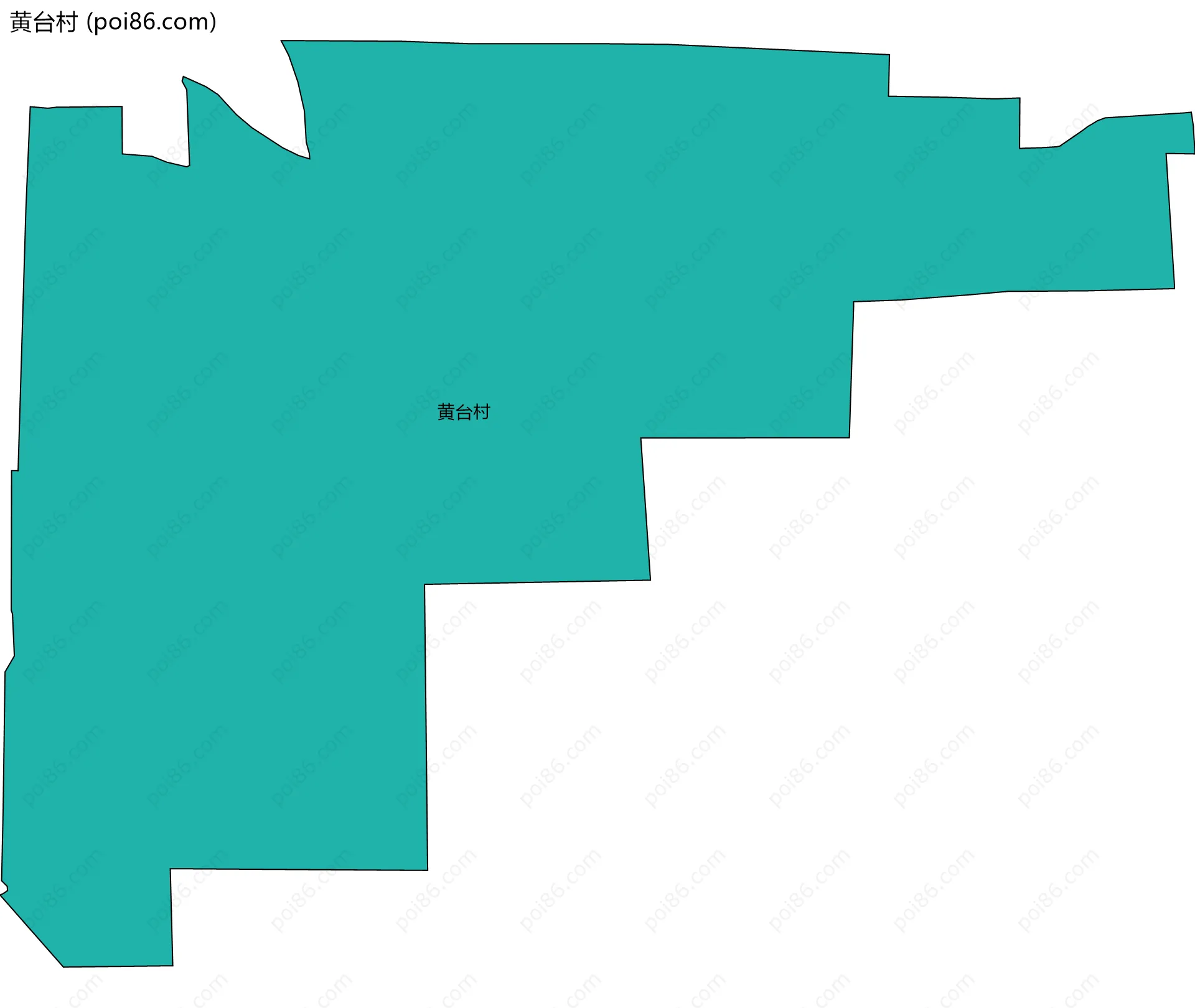 黄台村边界地图