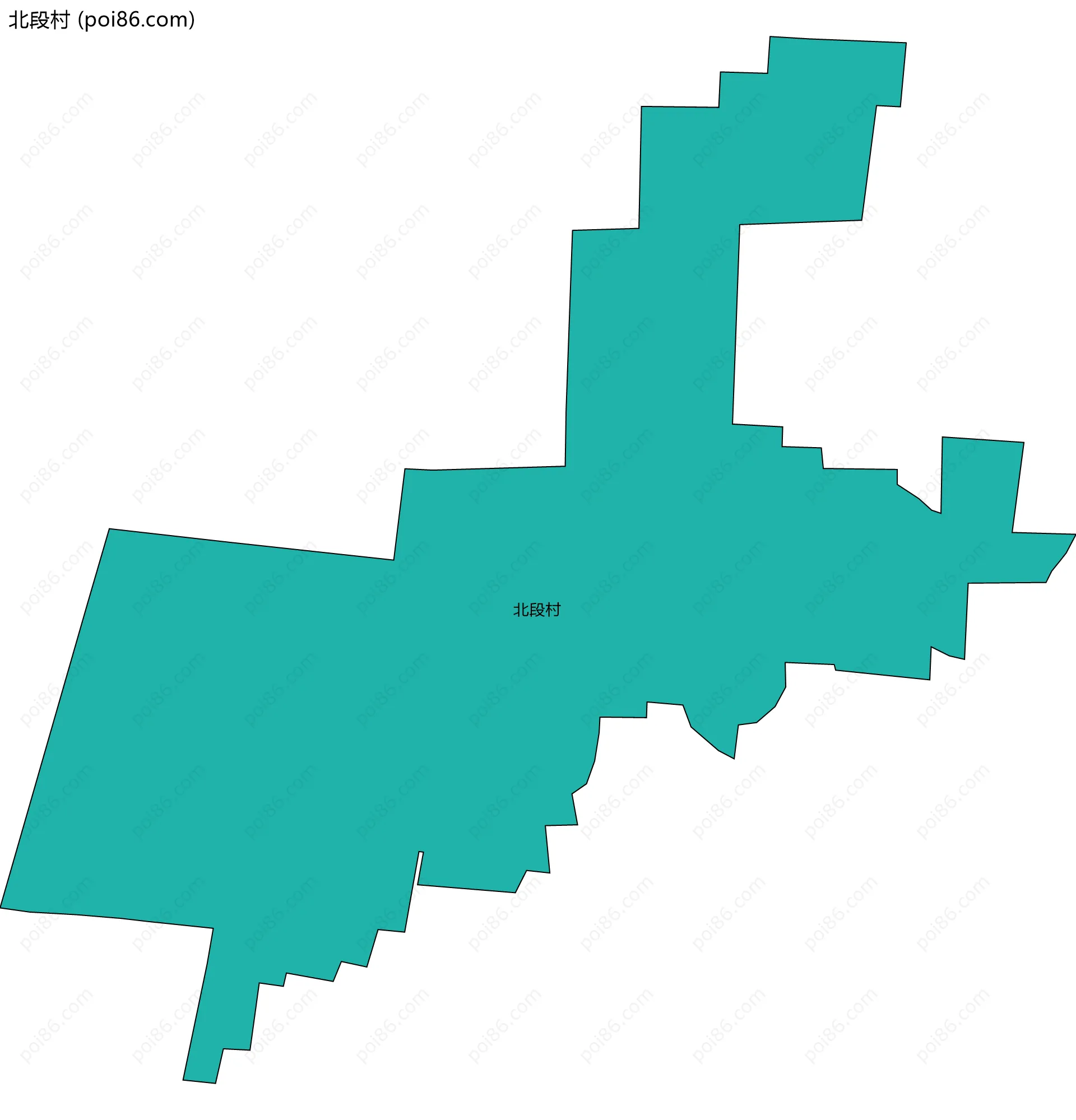 北段村边界地图