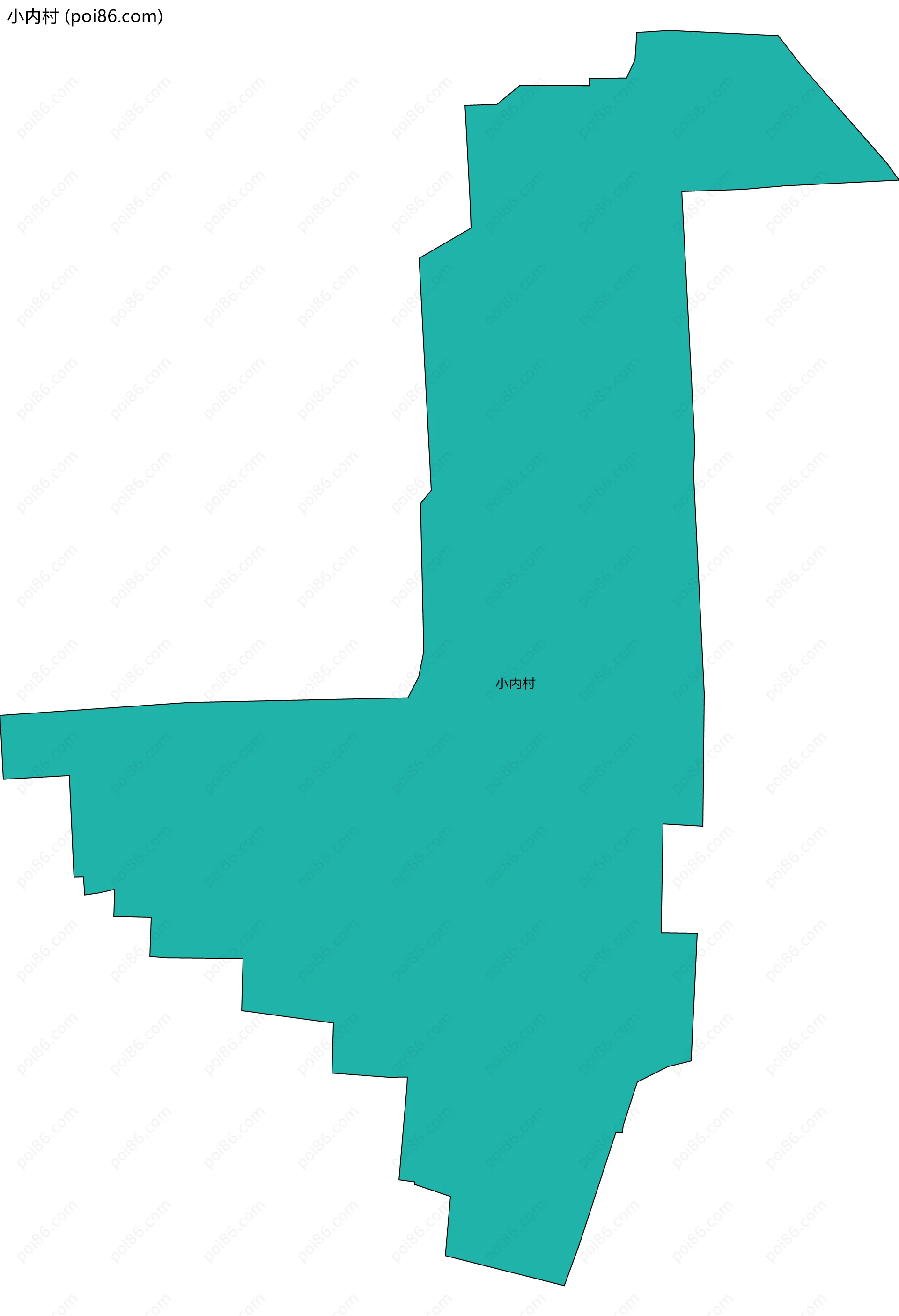 小内村边界地图