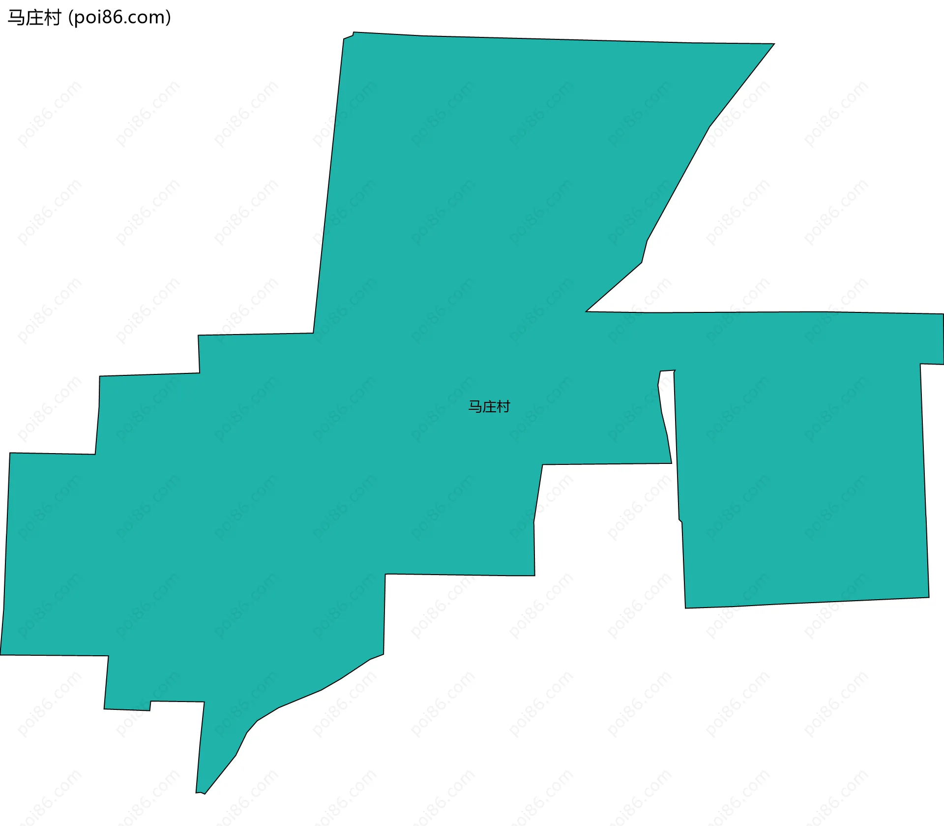 马庄村边界地图