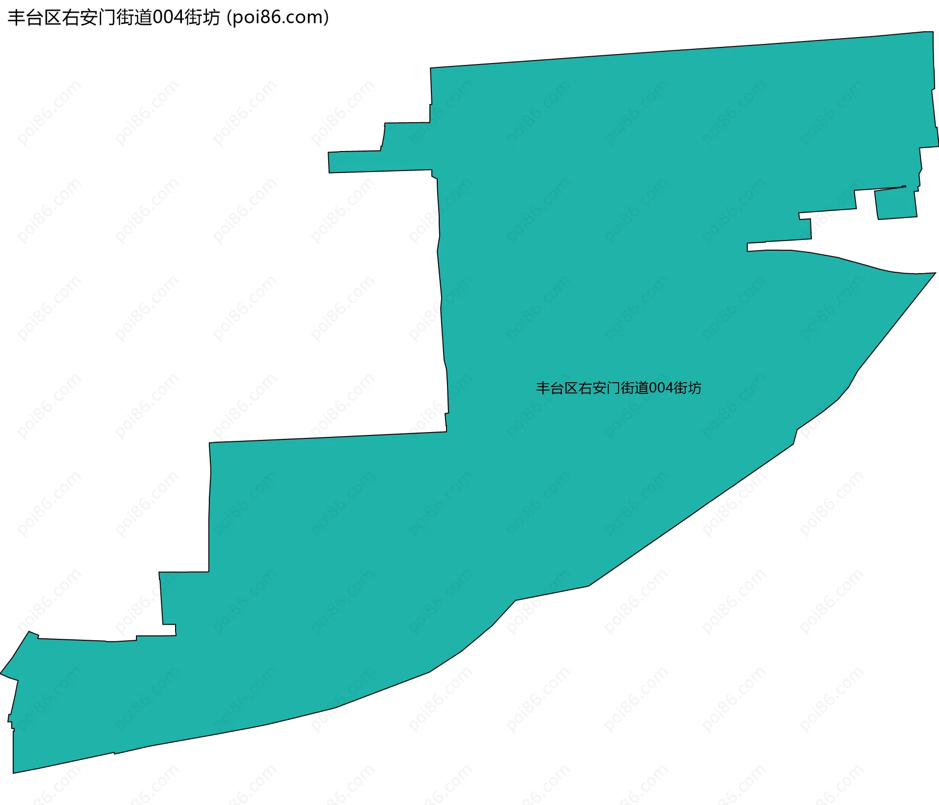 丰台区右安门街道004街坊边界地图