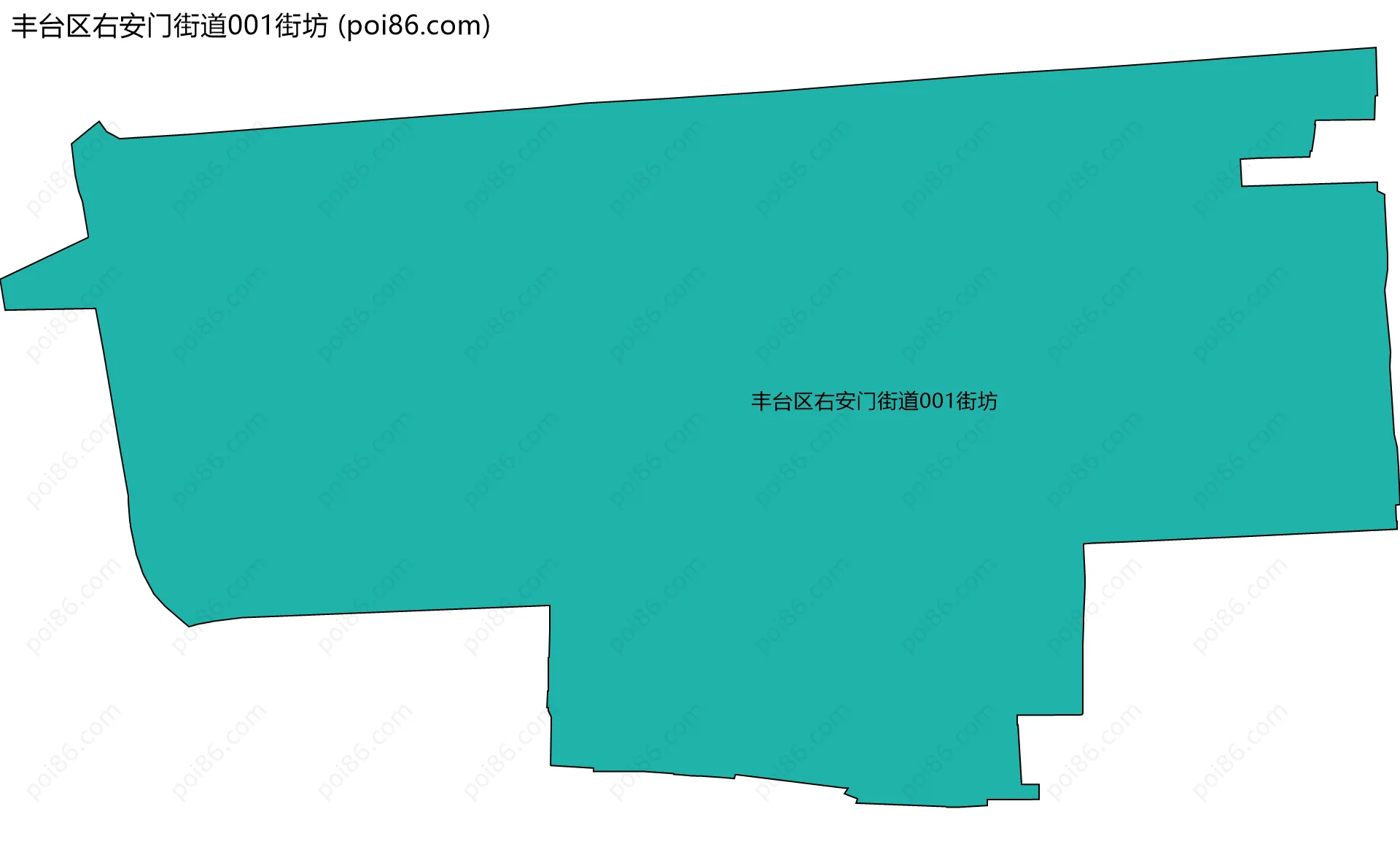丰台区右安门街道001街坊边界地图