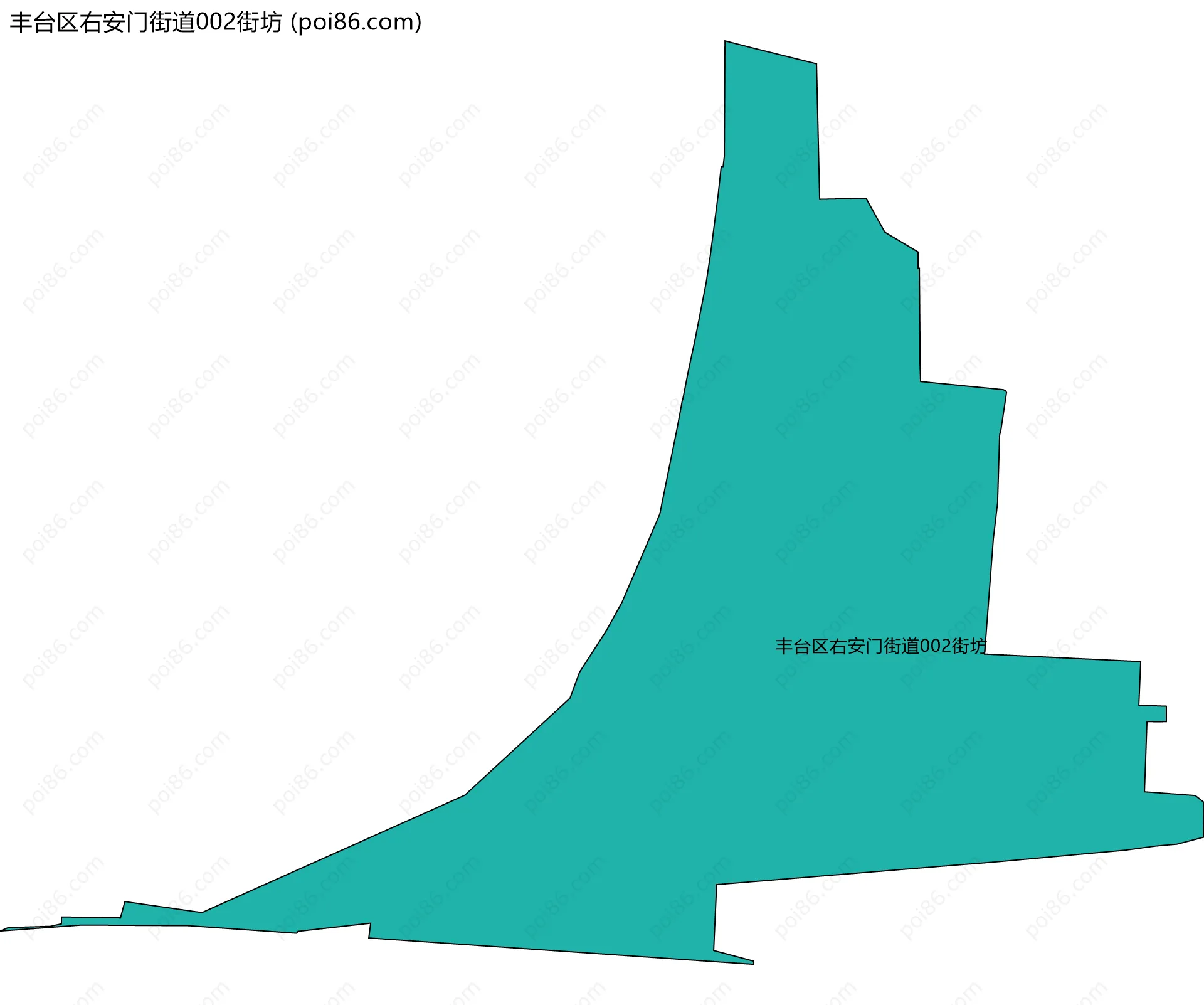 丰台区右安门街道002街坊边界地图