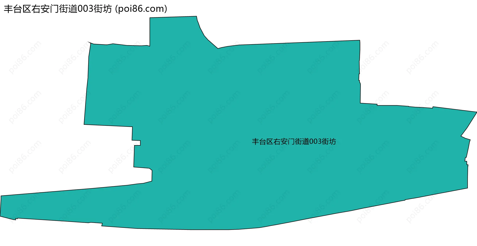丰台区右安门街道003街坊边界地图