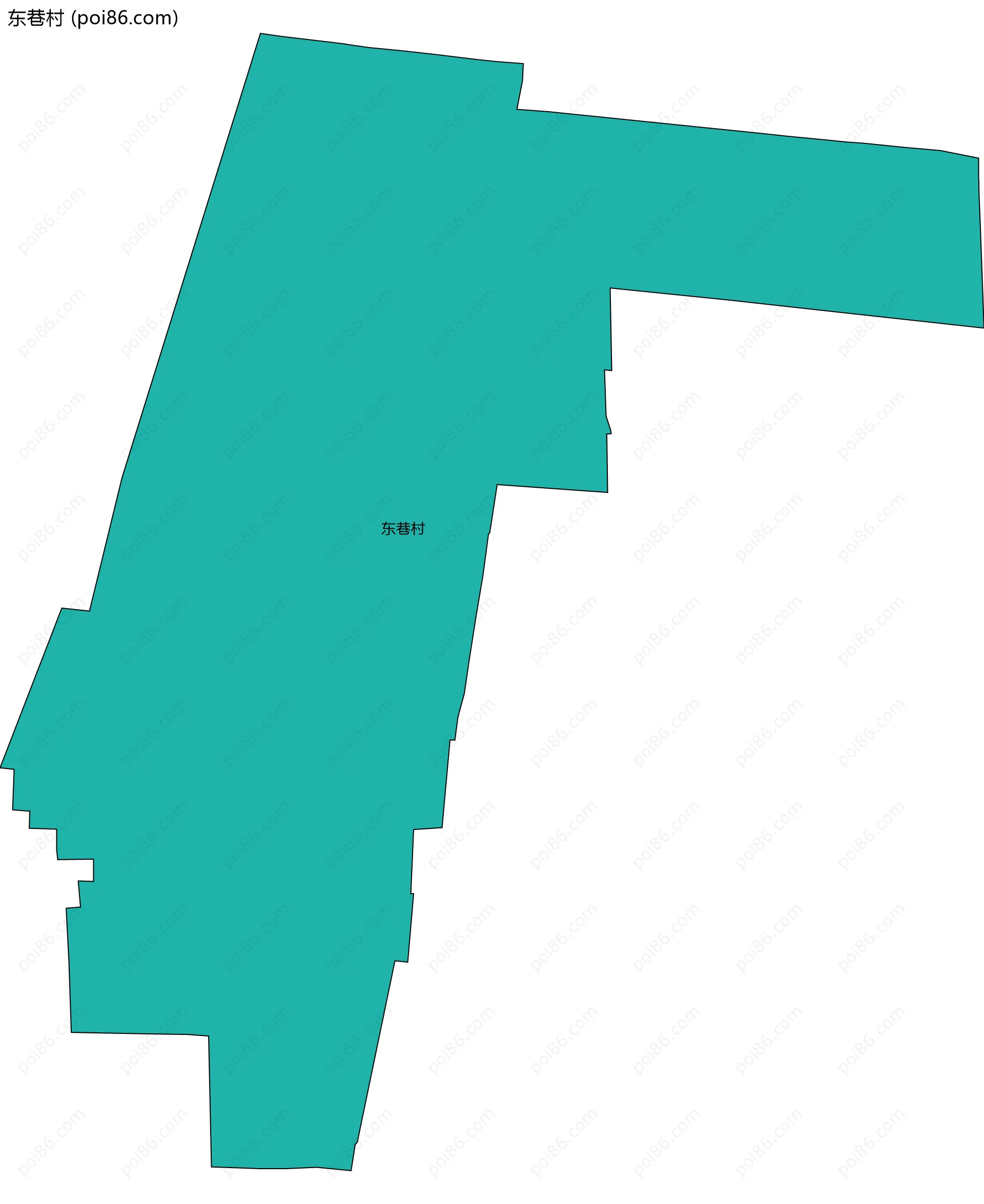 东巷村边界地图