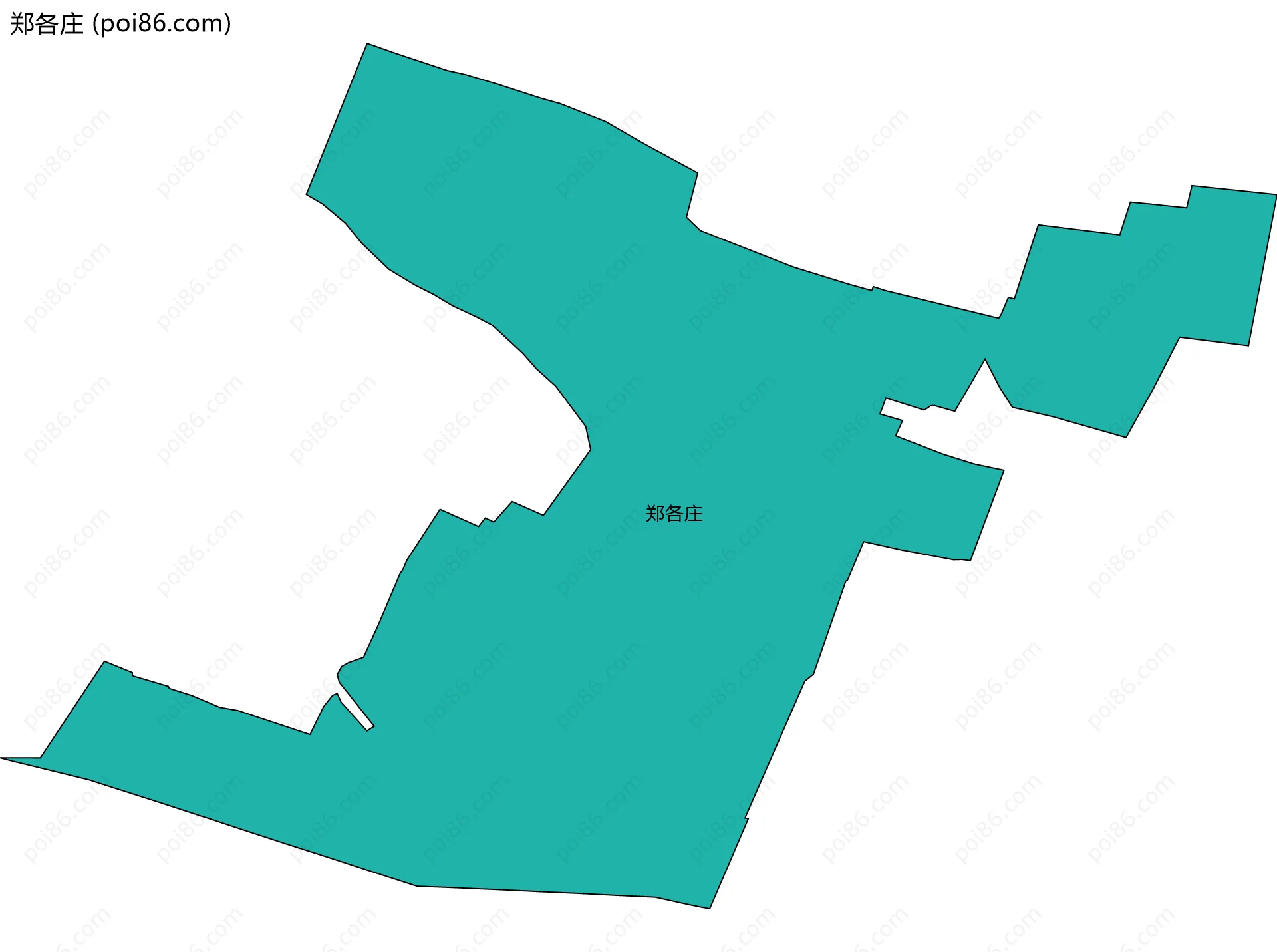 郑各庄边界地图