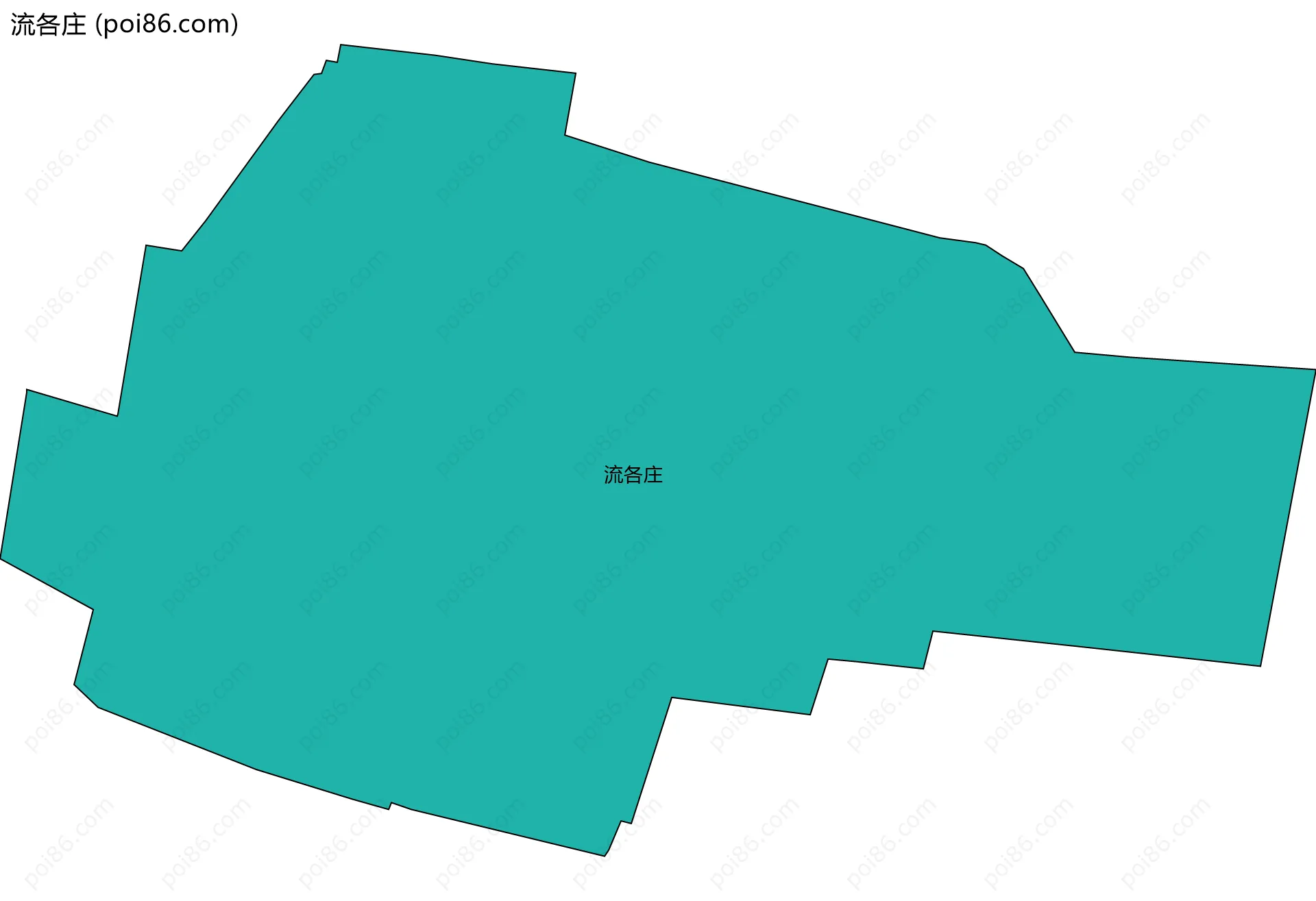流各庄边界地图