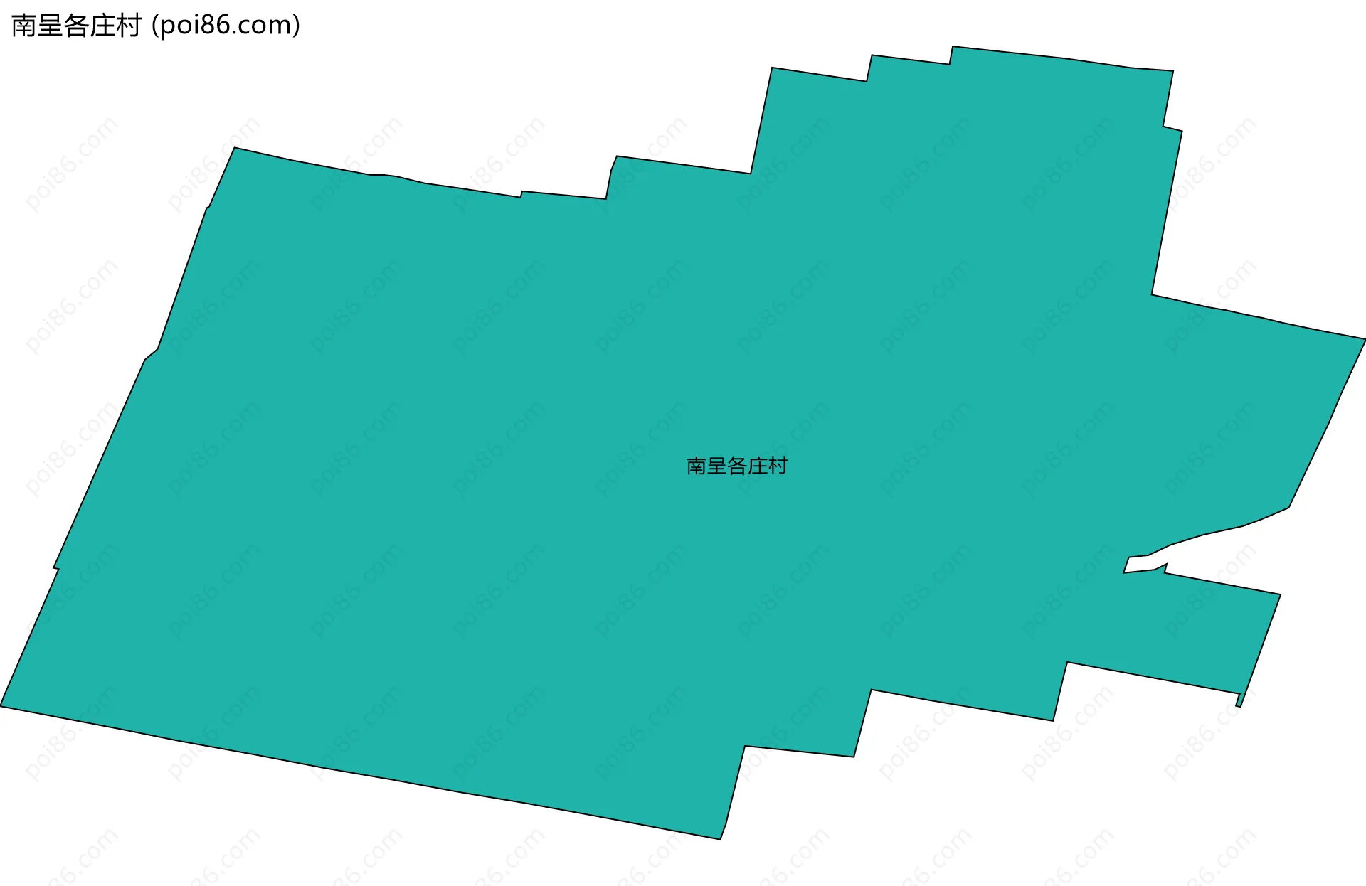 南呈各庄村边界地图
