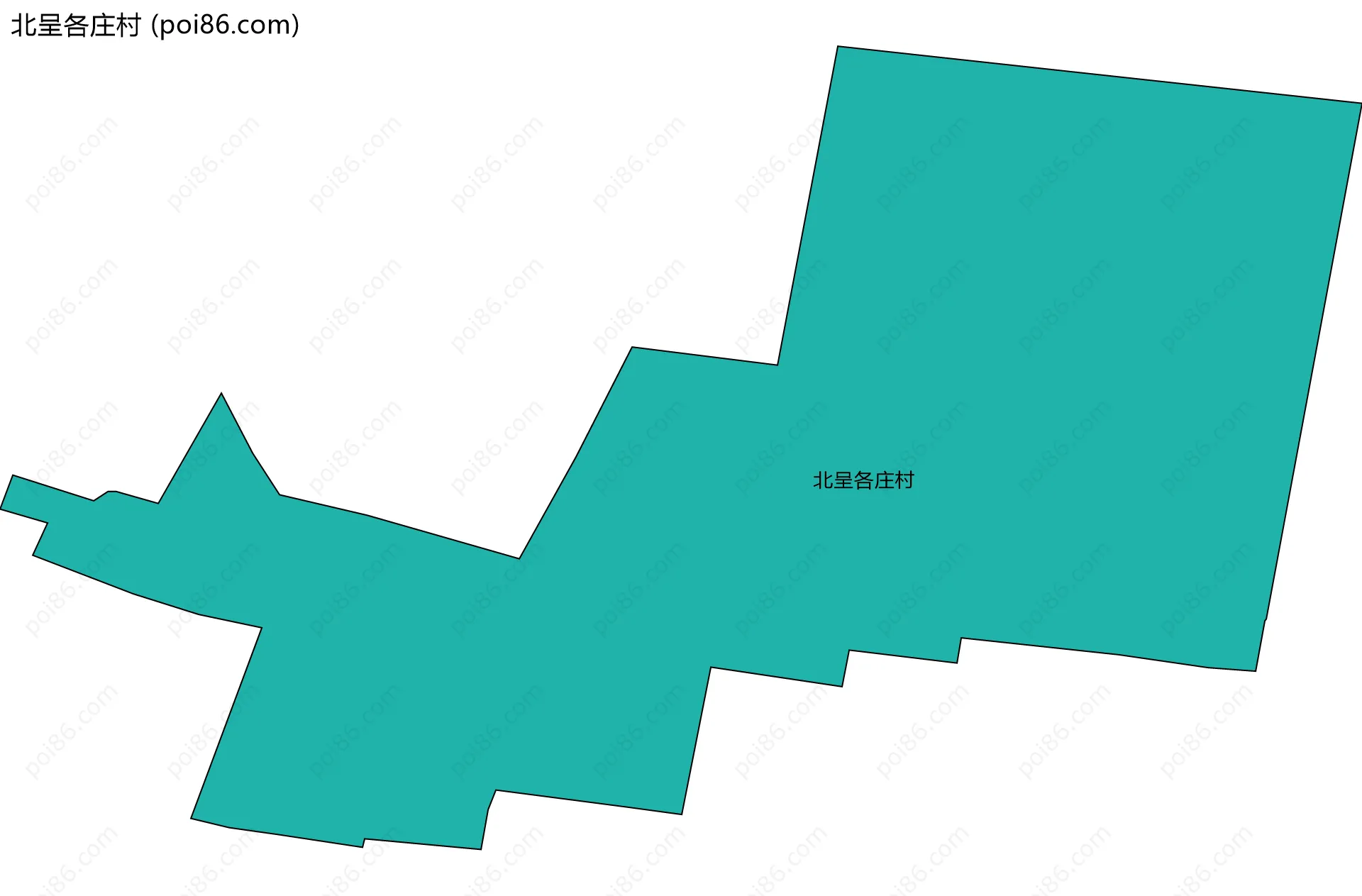 北呈各庄村边界地图