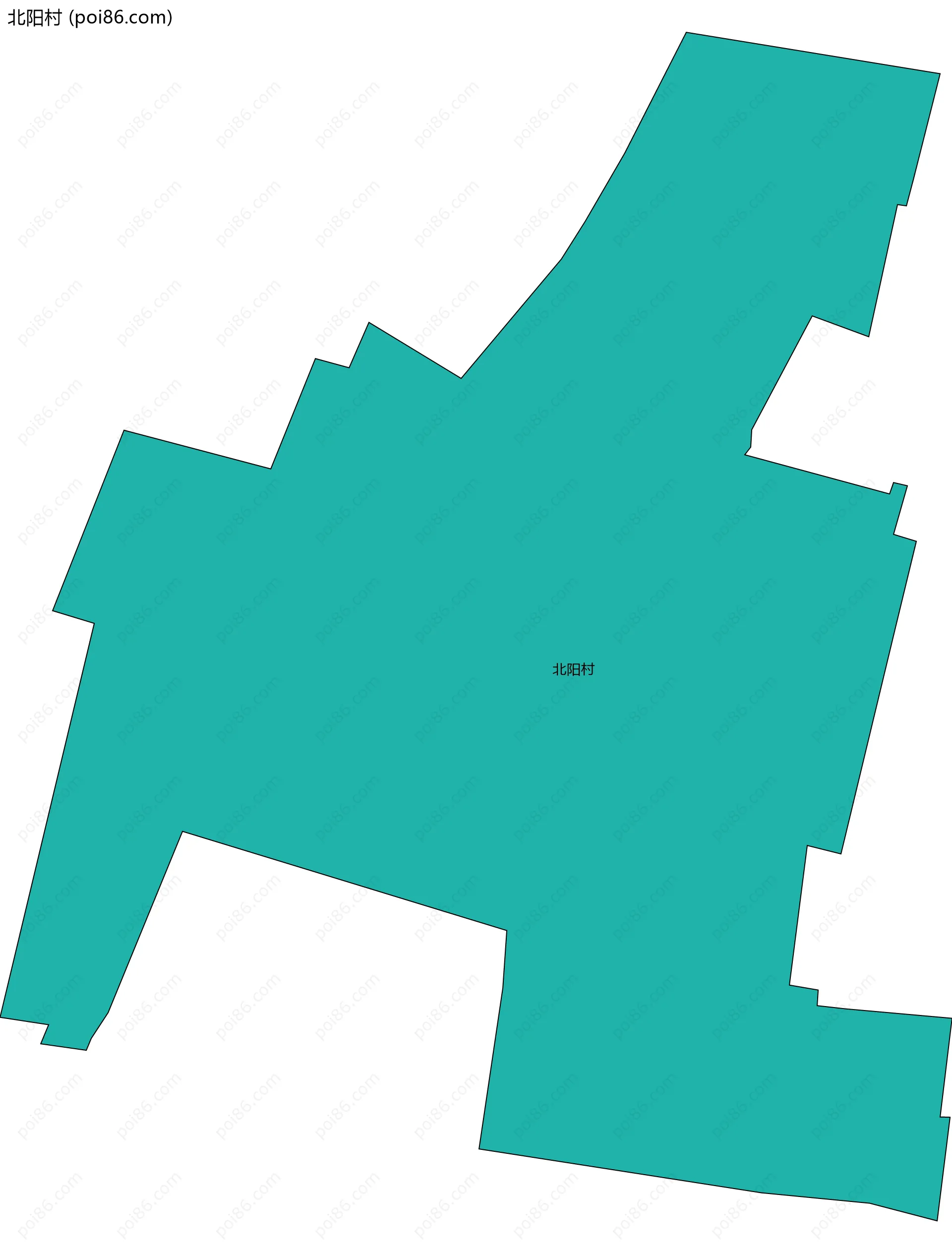 北阳村边界地图