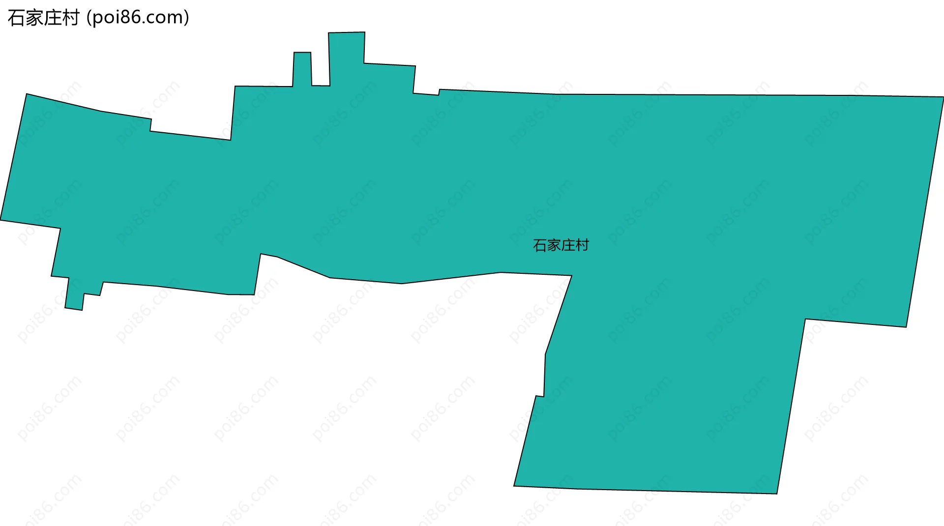 石家庄村边界地图