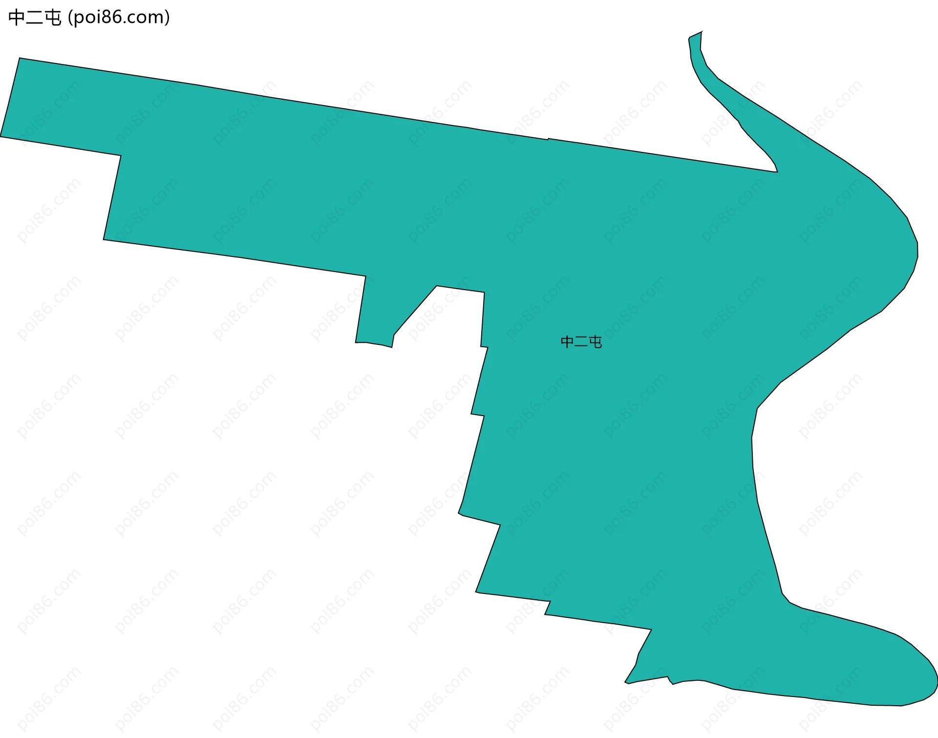 中二屯边界地图